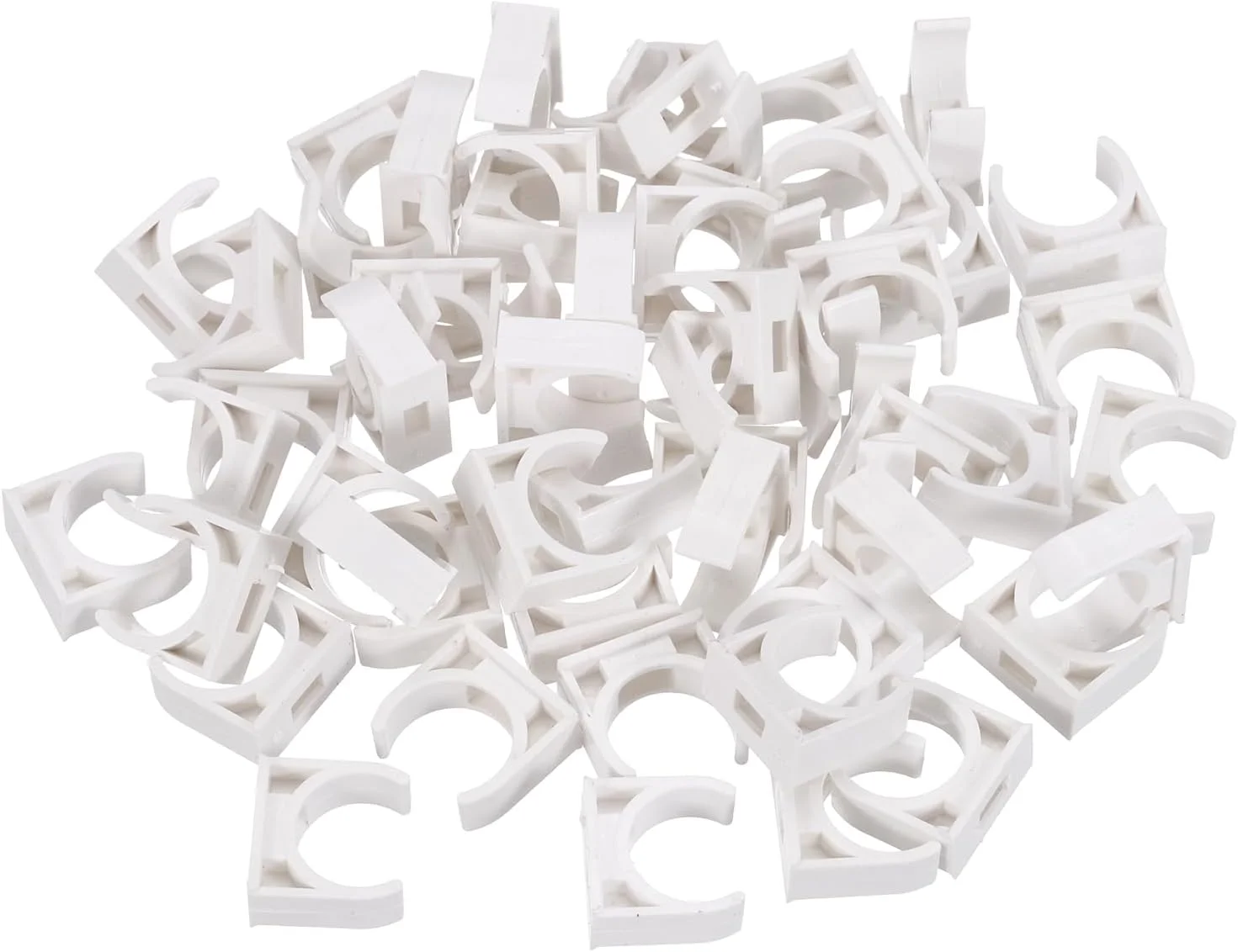 sourcing map 50 عدد بست لوله PVC نوع U، گیره های اتصالات، اتصالات داخلی 20 میلی متر سفید اتصال سریع برای شیلنگ، لوله برق، لوازم منزل sourcing map 50 عدد بست لوله PVC نوع U، گیره های اتصالات، اتصالات داخلی 20 میلی متر سفید اتصال سریع برای شیلنگ، لوله برق، لوازم منزل