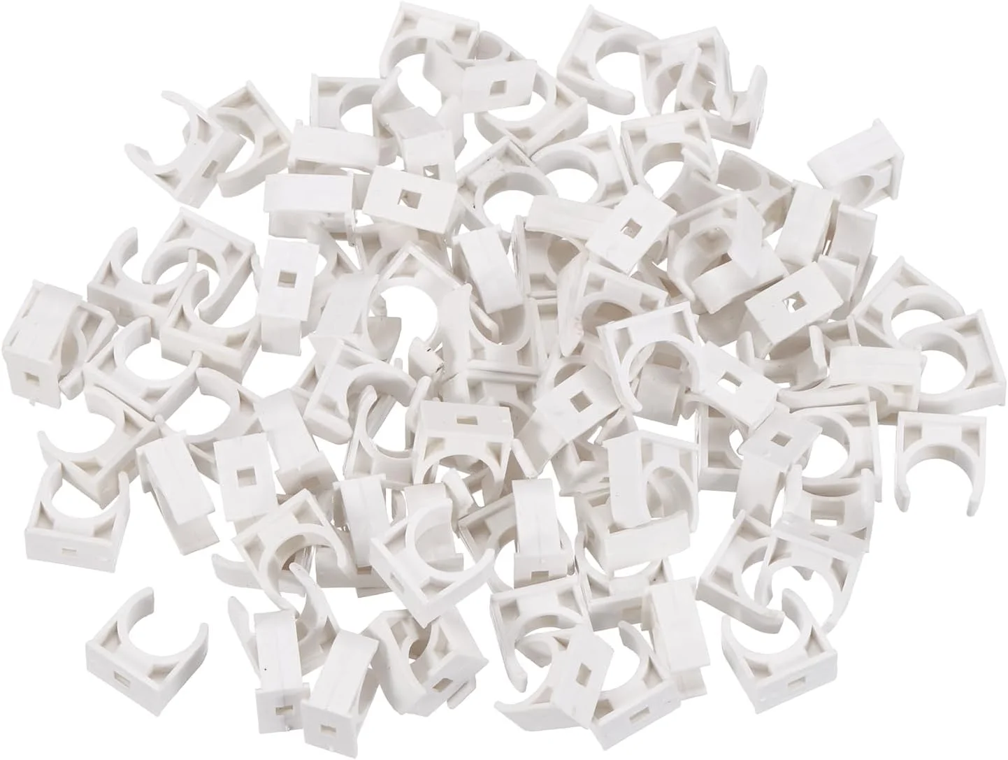 sourcing map 50 عدد بست لوله PVC نوع U، گیره اتصالات لوله، اتصالات داخلی 16 میلی متر سفید، اتصال سریع برای شلنگ، لوله برق، لوازم منزل sourcing map 50 عدد بست لوله PVC نوع U، گیره اتصالات لوله، اتصالات داخلی 16 میلی متر سفید، اتصال سریع برای شلنگ، لوله برق، لوازم منزل