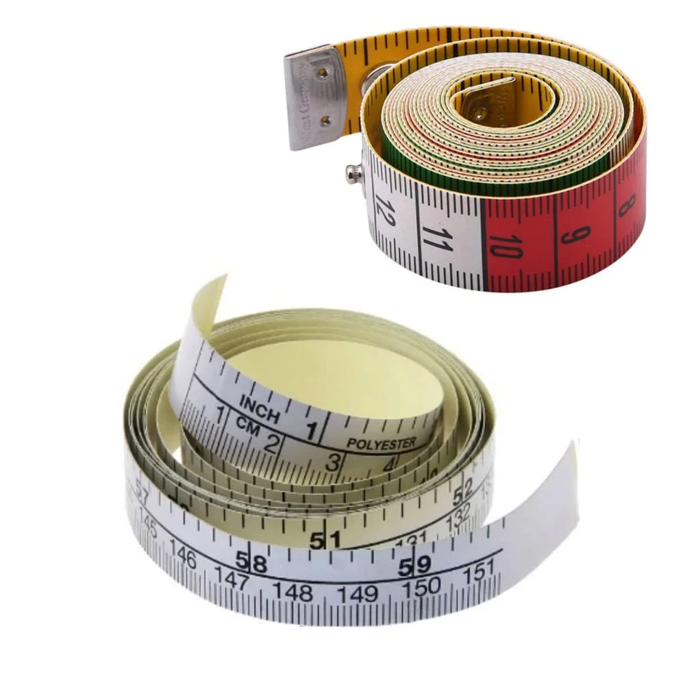 متر نواری دو مقیاسی Leadigol - 1.5 متری/60 اینچی، متر نواری نرم 152 سانتی متری، متر کارگاهی با پشت چسب دار، مقیاس های دوگانه دقیق استاندارد و متریک متر نواری دو مقیاسی Leadigol - 1.5 متری/60 اینچی، متر نواری نرم 152 سانتی متری، متر کارگاهی با پشت چسب دار، مقیاس های دوگانه دقیق استاندارد و متریک