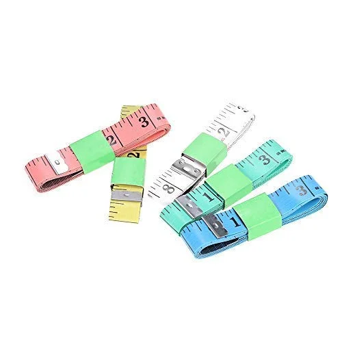 متر خیاطی نرم 1500 میلی متری رنگی Lixada، نوار اندازه گیری، سفید و 12 میلی متر متر خیاطی نرم 1500 میلی متری رنگی Lixada، نوار اندازه گیری، سفید و 12 میلی متر