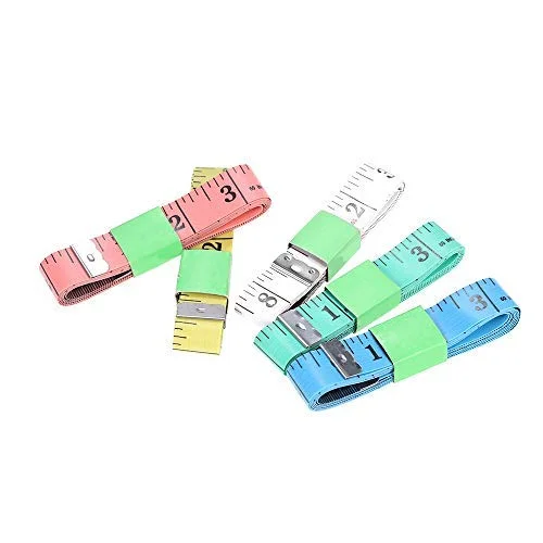 متر خیاطی نرم 1500 میلی متری رنگی Lixada، نوار اندازه گیری، سفید و 12 میلی متر متر خیاطی نرم 1500 میلی متری رنگی Lixada، نوار اندازه گیری، سفید و 12 میلی متر