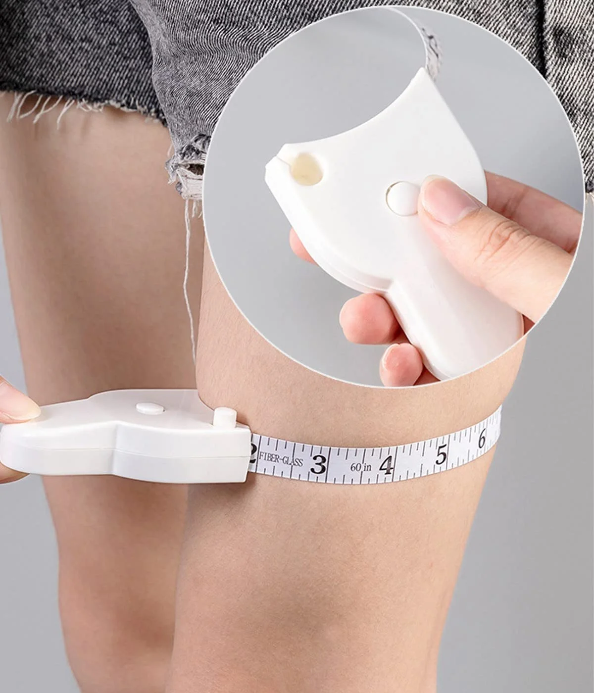 متر خیاطی اتوماتیک تلسکوپی LICHUANUK، 150 سانتی متری، متر نواری نرم، مقیاس دو طرفه (سفید) متر خیاطی اتوماتیک تلسکوپی LICHUANUK، 150 سانتی متری، متر نواری نرم، مقیاس دو طرفه (سفید)