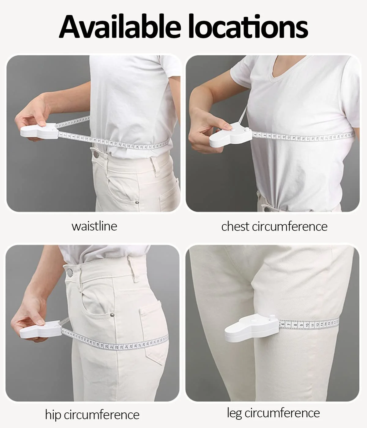 متر خیاطی اتوماتیک تلسکوپی LICHUANUK، 150 سانتی متری، متر نواری نرم، مقیاس دو طرفه (سفید) متر خیاطی اتوماتیک تلسکوپی LICHUANUK، 150 سانتی متری، متر نواری نرم، مقیاس دو طرفه (سفید)