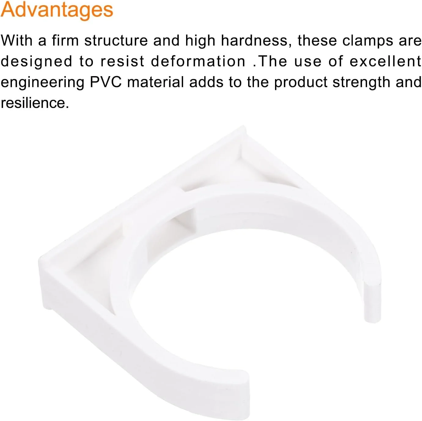 sourcing map 20 عدد بست لوله PVC نوع U، گیره های اتصال، اتصال داخلی 50 میلی متر سفید، اتصال سریع برای شلنگ، لوله برق، لوازم منزل sourcing map 20 عدد بست لوله PVC نوع U، گیره های اتصال، اتصال داخلی 50 میلی متر سفید، اتصال سریع برای شلنگ، لوله برق، لوازم منزل