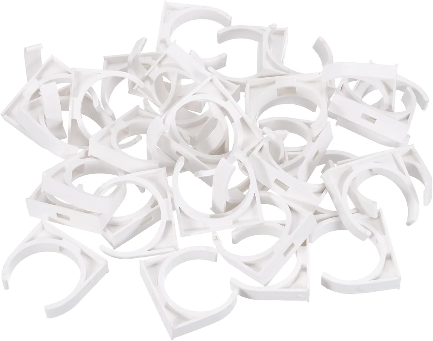 sourcing map 20 عدد بست لوله PVC نوع U، گیره های اتصال، اتصال داخلی 50 میلی متر سفید، اتصال سریع برای شلنگ، لوله برق، لوازم منزل sourcing map 20 عدد بست لوله PVC نوع U، گیره های اتصال، اتصال داخلی 50 میلی متر سفید، اتصال سریع برای شلنگ، لوله برق، لوازم منزل
