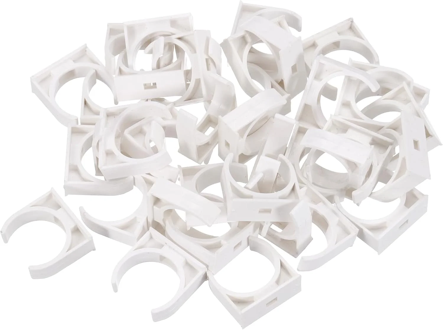 sourcing map 20 عدد بست لوله PVC نوع U گیره اتصالات لوله اتصال داخلی 32 میلی متر سفید اتصال سریع برای شلنگ لوله برق لوازم منزل sourcing map 20 عدد بست لوله PVC نوع U گیره اتصالات لوله اتصال داخلی 32 میلی متر سفید اتصال سریع برای شلنگ لوله برق لوازم منزل