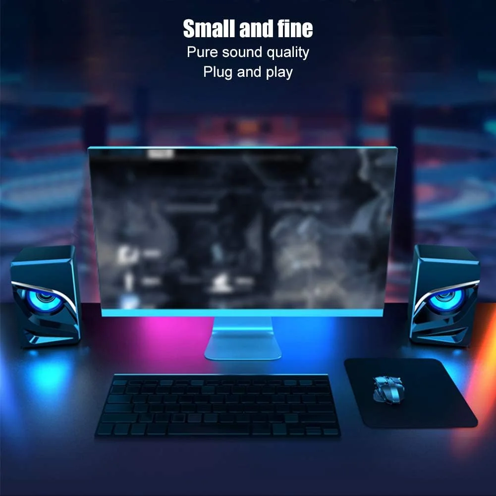 اسپیکر کامپیوتر سیمی، SADA V-128 دسکتاپ مینی USB 2.1 ساب ووفر ارتقا یافته اسپیکر کامپیوتر موبایل تلفن همراه نوت بوک استریو کوچک، با پتانسیل خنک اسپیکر کامپیوتر سیمی، SADA V-128 دسکتاپ مینی USB 2.1 ساب ووفر ارتقا یافته اسپیکر کامپیوتر موبایل تلفن همراه نوت بوک استریو کوچک، با پتانسیل خنک