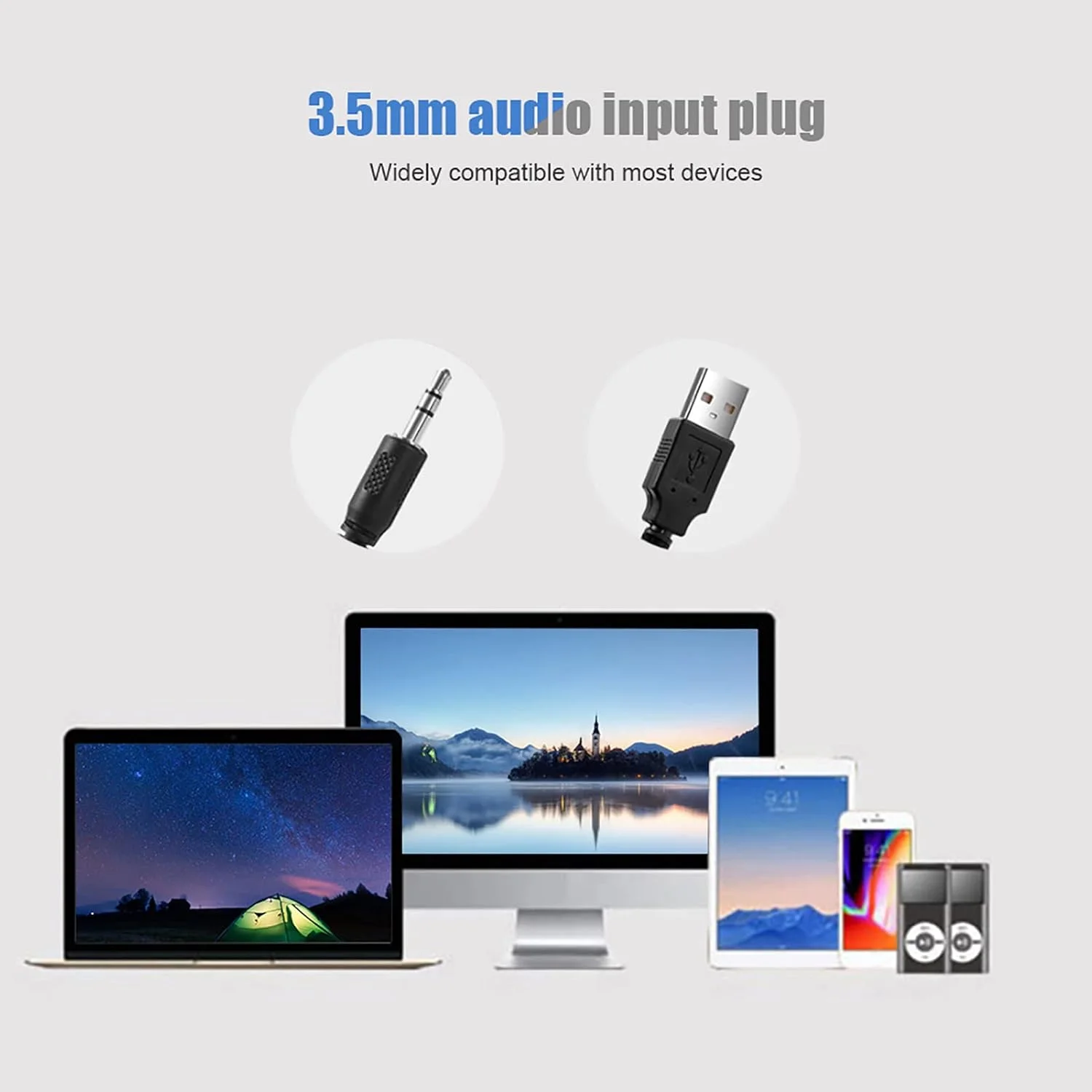 اسپیکر کامپیوتر USB ساندبار، ساندبار استریو سیمی پخش کننده موسیقی با صدای فراگیر باس، اتصال 3.5 میلی متری و پخش برای تلفن های همراه PC (سفید) اسپیکر کامپیوتر USB ساندبار، ساندبار استریو سیمی پخش کننده موسیقی با صدای فراگیر باس، اتصال 3.5 میلی متری و پخش برای تلفن های همراه PC (سفید)