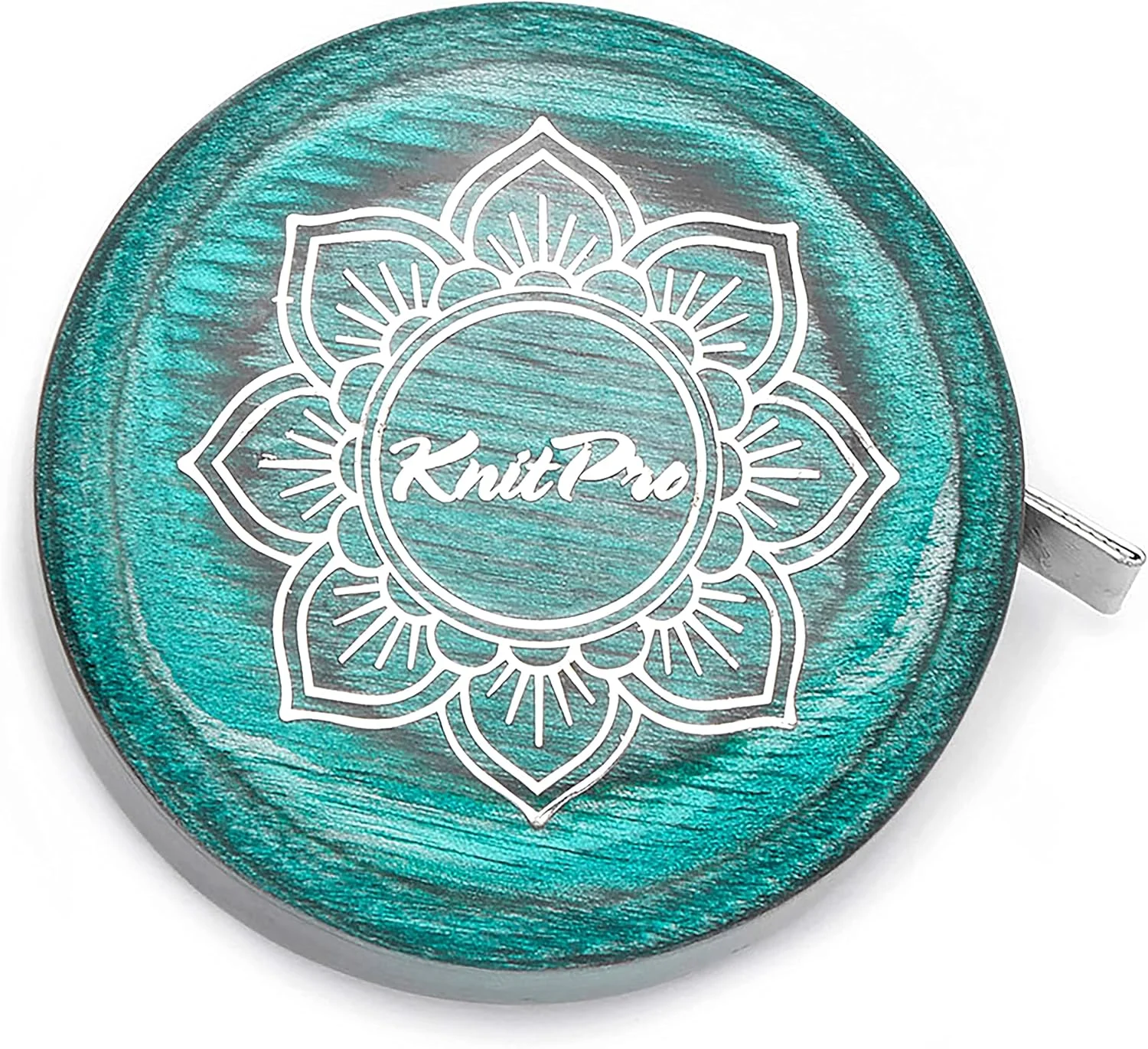 متر خیاطی جمع شونده با طرح چوبی فیروزه ای KnitPro KP36634 مدل The Mindful Collection، دو طرفه، 150 سانتی متر و 60 اینچ