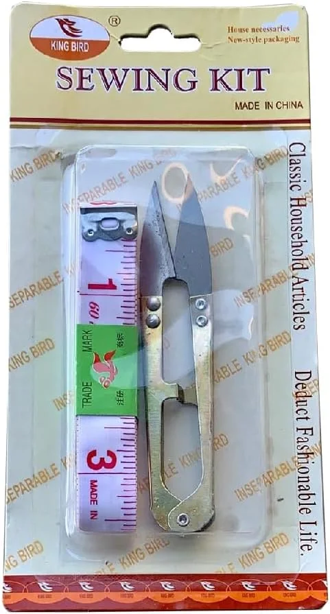 ست خیاطی کینگ برد شامل متر خیاطی و قیچی نخ چین، مناسب برای منزل، محل کار، مسافرت، هنر، صنایع دستی و اسکرپ بوکینگ، مدل WE31031