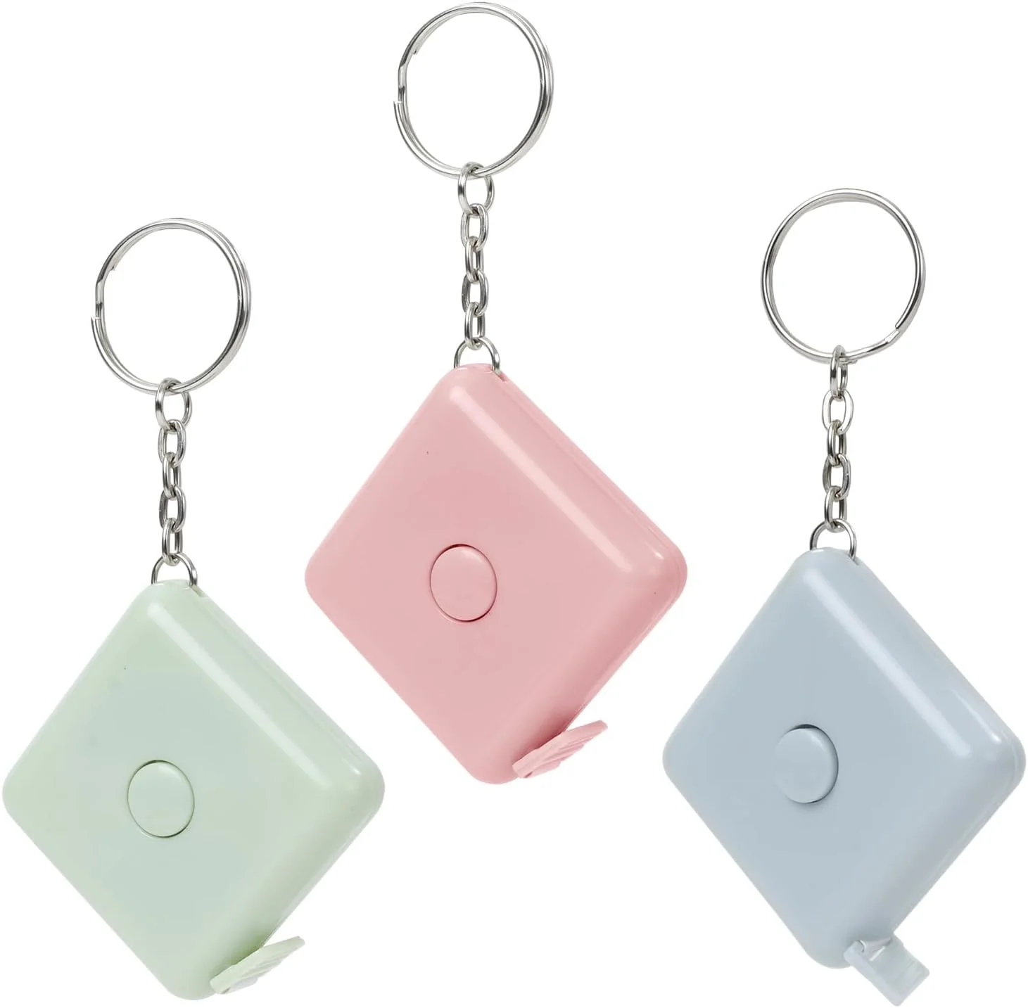 متر خیاطی کولاموم بسته 3 عددی، متر نواری جمع شونده، متر خیاطی، متر خیاطی برای اندازه گیری طول، دور کمر، سینه و غیره، 150 سانتی متر / 60 اینچ (مربع)