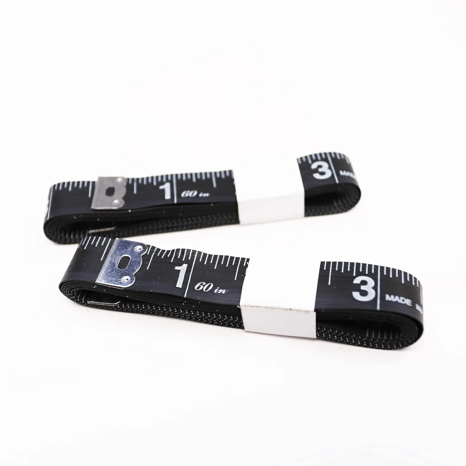 متر خیاطی کینگ‌سنت، 2 عددی، 152 سانتی‌متری/60 اینچی، دو طرفه، نرم، مناسب اندازه‌گیری بدن، کاهش وزن، مصارف پزشکی، خیاطی، پارچه، خیاط لباس، متر نواری انعطاف‌پذیر (مشکی)