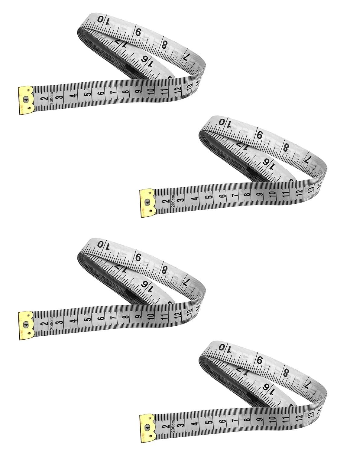 نوار اندازه گیری نرم جمع شونده KNEEDARKYEAR 60 اینچی 1.5 2.0 متری، جیبی، خیاطی بدن پارچه ای (بسته 12 عددی) (نوار اندازه گیری نرم 79 اینچی 4 عددی)