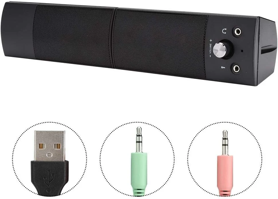 ساندبار کامپیوتر سیمی، اسپیکر جداشدنی کامپیوتر، اسپیکر صوتی فراگیر 3 واتی با ساب ووفر برای لپ تاپ، کامپیوتر شخصی و نوت بوک ساندبار کامپیوتر سیمی، اسپیکر جداشدنی کامپیوتر، اسپیکر صوتی فراگیر 3 واتی با ساب ووفر برای لپ تاپ، کامپیوتر شخصی و نوت بوک