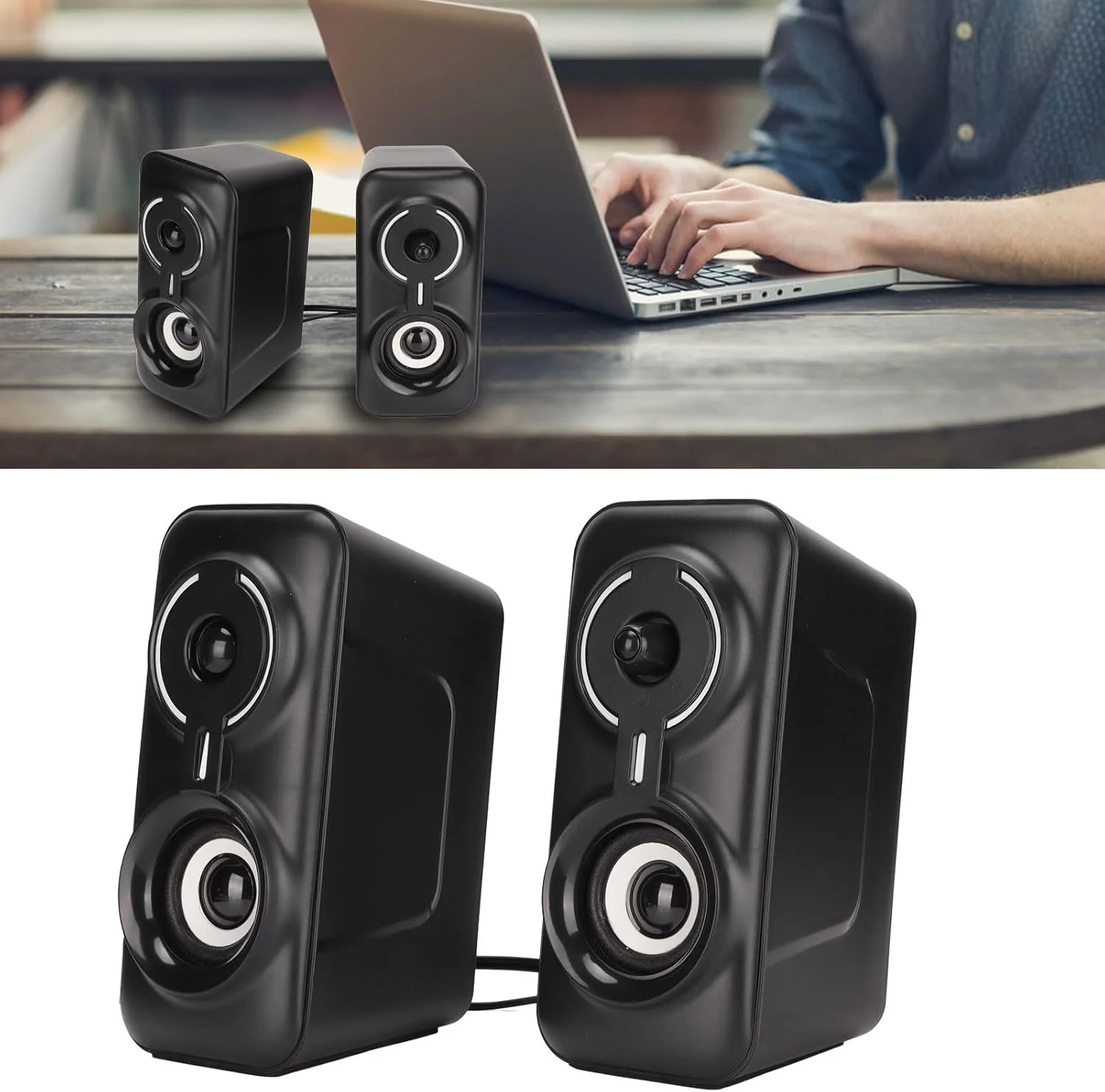 اسپیکر کامپیوتر سیمی، اسپیکر باکس کامپیوتر RGB نورانی قابل حمل با جک هدفون 3.5 میلی متری برای رایانه های رومیزی لپ تاپ دوربین های فیلمبرداری مانیتورها اسپیکر کامپیوتر سیمی، اسپیکر باکس کامپیوتر RGB نورانی قابل حمل با جک هدفون 3.5 میلی متری برای رایانه های رومیزی لپ تاپ دوربین های فیلمبرداری مانیتورها