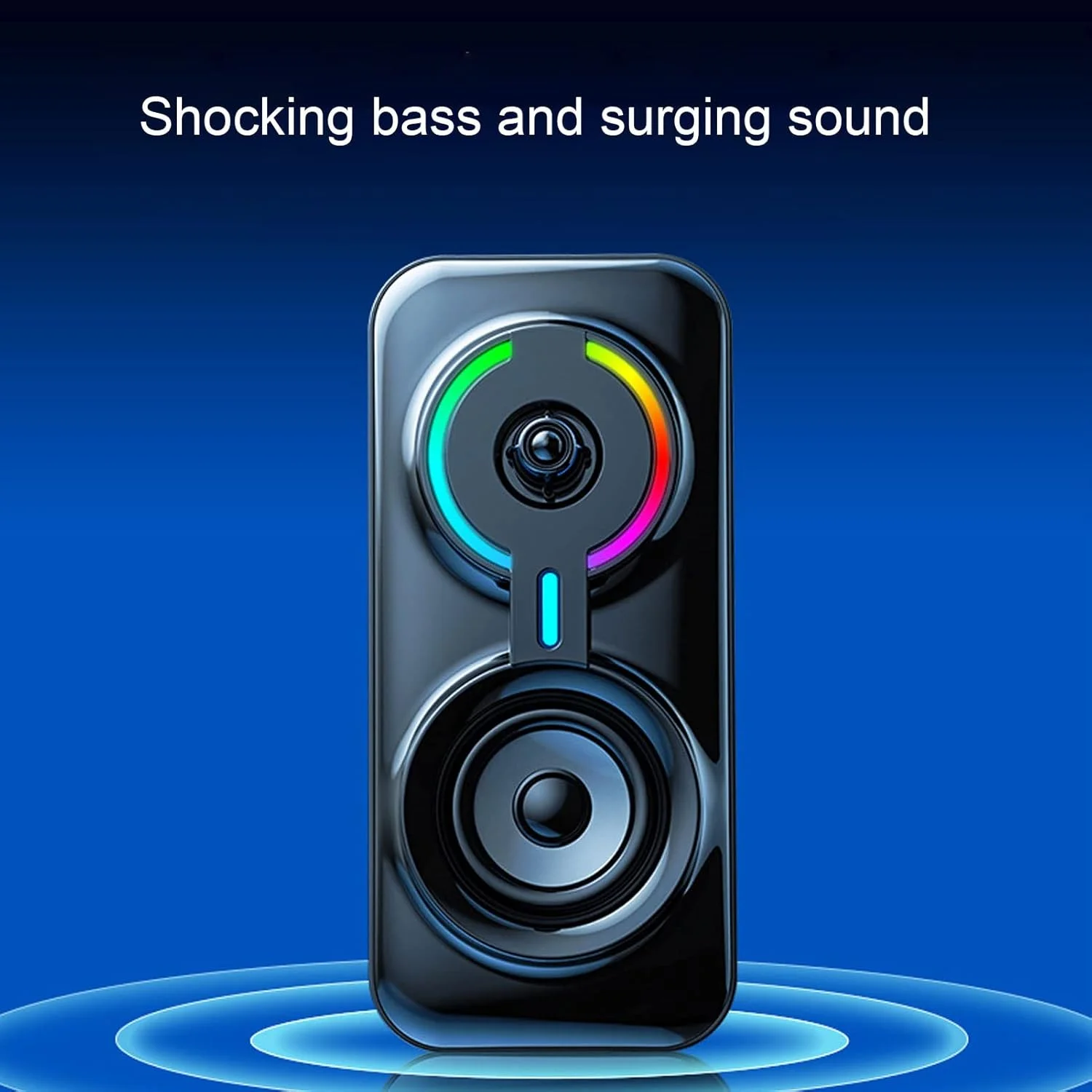 اسپیکر کامپیوتر سیمی، اسپیکر باکس کامپیوتر RGB نورانی قابل حمل با جک هدفون 3.5 میلی متری برای رایانه های رومیزی لپ تاپ دوربین های فیلمبرداری مانیتورها اسپیکر کامپیوتر سیمی، اسپیکر باکس کامپیوتر RGB نورانی قابل حمل با جک هدفون 3.5 میلی متری برای رایانه های رومیزی لپ تاپ دوربین های فیلمبرداری مانیتورها