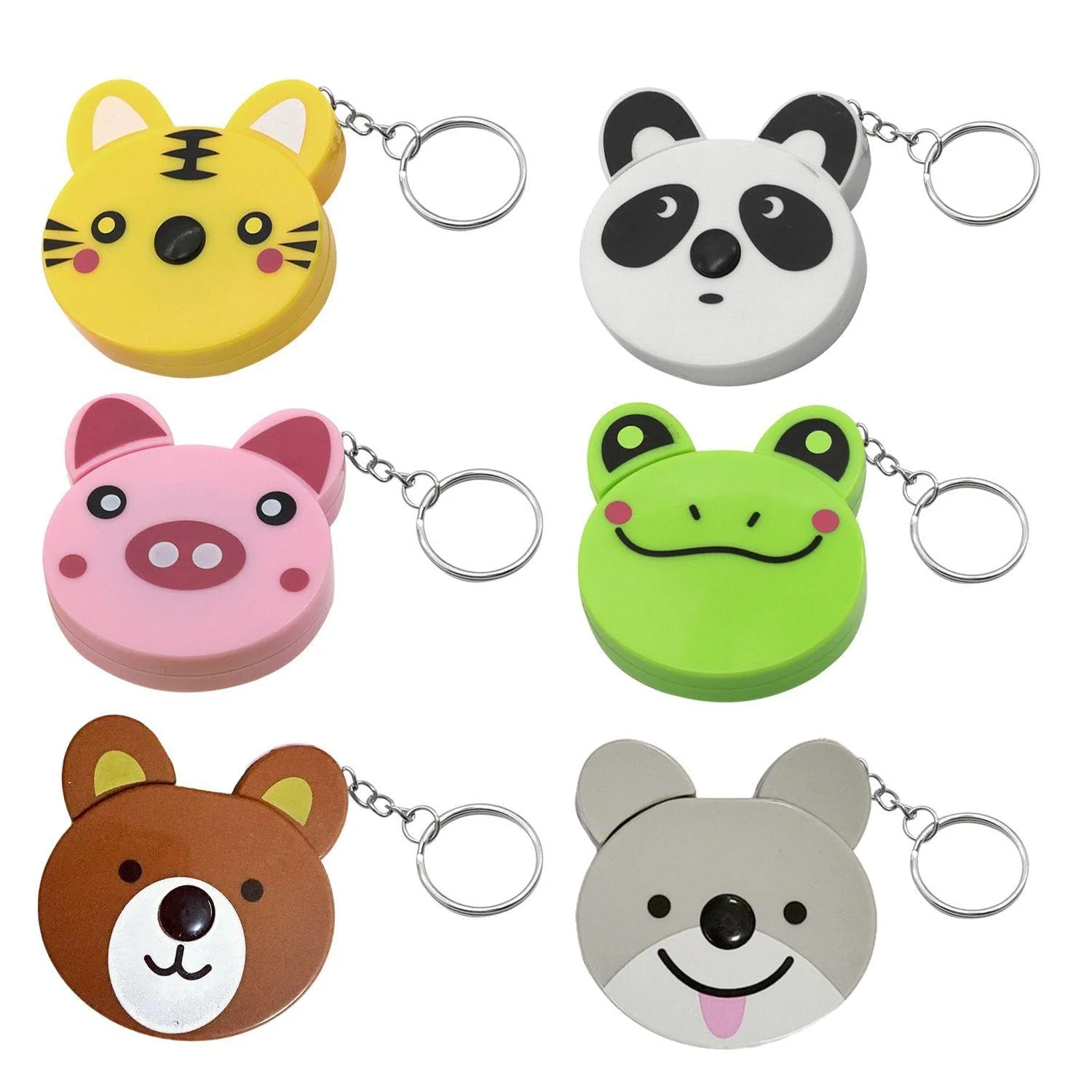 متر خیاطی کارتونی حیوانات JTMKYO، 6 عددی، متر خیاطی خلاقانه و زیبا، ابزار اندازه گیری قابل حمل، متر خیاطی جمع شونده متر خیاطی کارتونی حیوانات JTMKYO، 6 عددی، متر خیاطی خلاقانه و زیبا، ابزار اندازه گیری قابل حمل، متر خیاطی جمع شونده