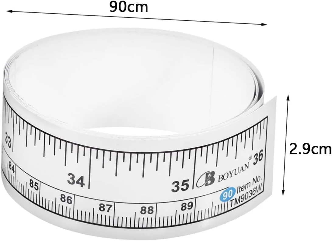 متر نواری چسبی Joyzzz، ابزار اندازه گیری بادوام با چسب دو طرفه، خط کش با خوانایی آسان برای نجاران، خیاطان، هنرمندان و علاقه مندان به صنایع دستی متر نواری چسبی Joyzzz، ابزار اندازه گیری بادوام با چسب دو طرفه، خط کش با خوانایی آسان برای نجاران، خیاطان، هنرمندان و علاقه مندان به صنایع دستی