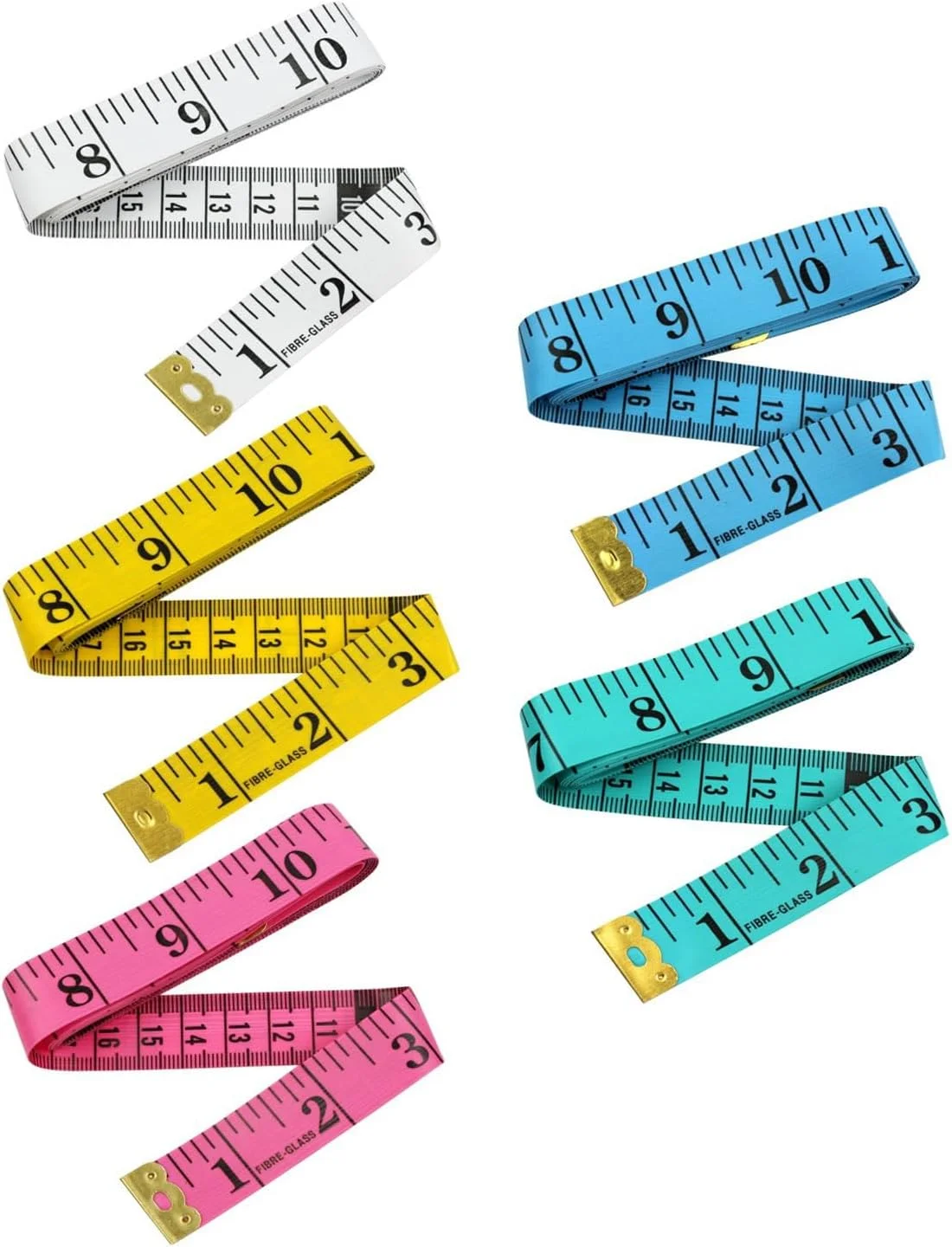 بسته 5 عددی متر خیاطی KEMUZ، متر خیاطی دو طرفه رنگی، متر نواری نرم خیاطی، برای خیاطان، صنعتگران و مصارف خانگی (150 سانتی متر / 60 اینچ) بسته 5 عددی متر خیاطی KEMUZ، متر خیاطی دو طرفه رنگی، متر نواری نرم خیاطی، برای خیاطان، صنعتگران و مصارف خانگی (150 سانتی متر / 60 اینچ)