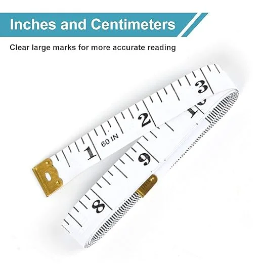 متر خیاطی 150 سانتی متری دو طرفه: نوار اندازه گیری پارچه نرم برای اندازه گیری بدن و پارچه خیاطی متر خیاطی 150 سانتی متری دو طرفه: نوار اندازه گیری پارچه نرم برای اندازه گیری بدن و پارچه خیاطی