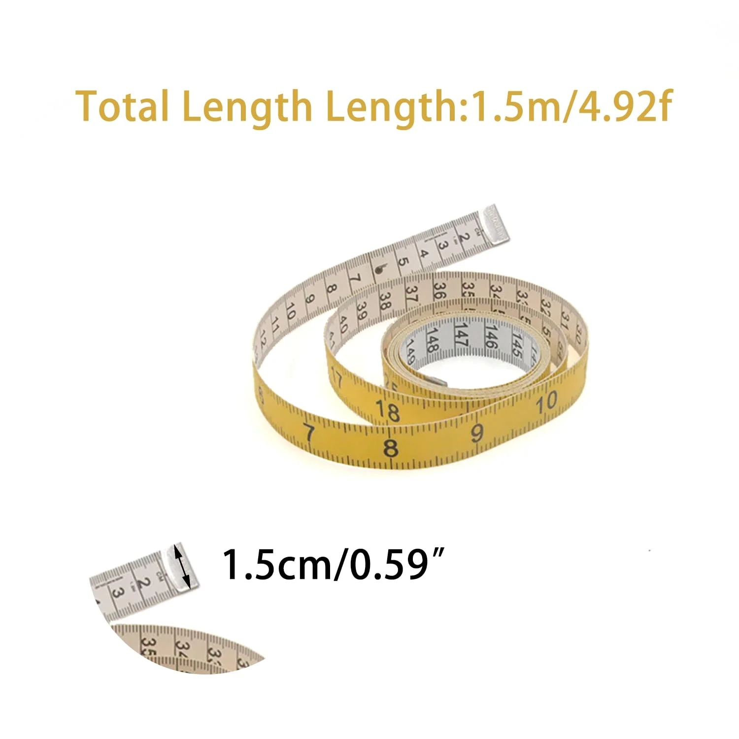 متر خیاطی نرم 150 سانتی متری، متر نواری انعطاف پذیر دو طرفه برای خیاطی، اندازه گیری بدن و پارچه متر خیاطی نرم 150 سانتی متری، متر نواری انعطاف پذیر دو طرفه برای خیاطی، اندازه گیری بدن و پارچه