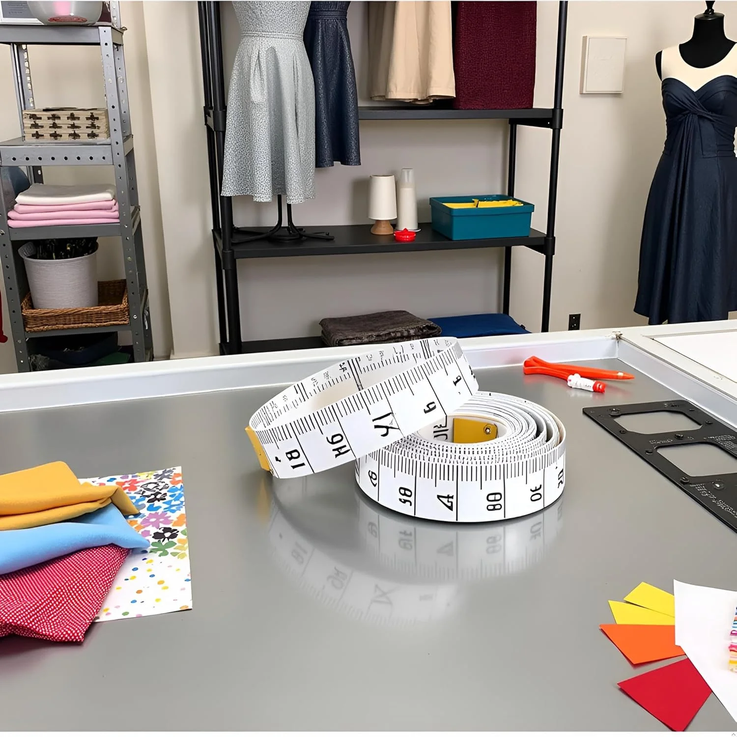 خط کش خیاطی Jowxsx با مقیاس دوگانه، نوار اندازه گیری بدن، خط کش خیاطی، اندازه گیری دور، مقاوم در برابر سایش، نوار اندازه گیری خیاطی بادوام، ابزار خیاطی
