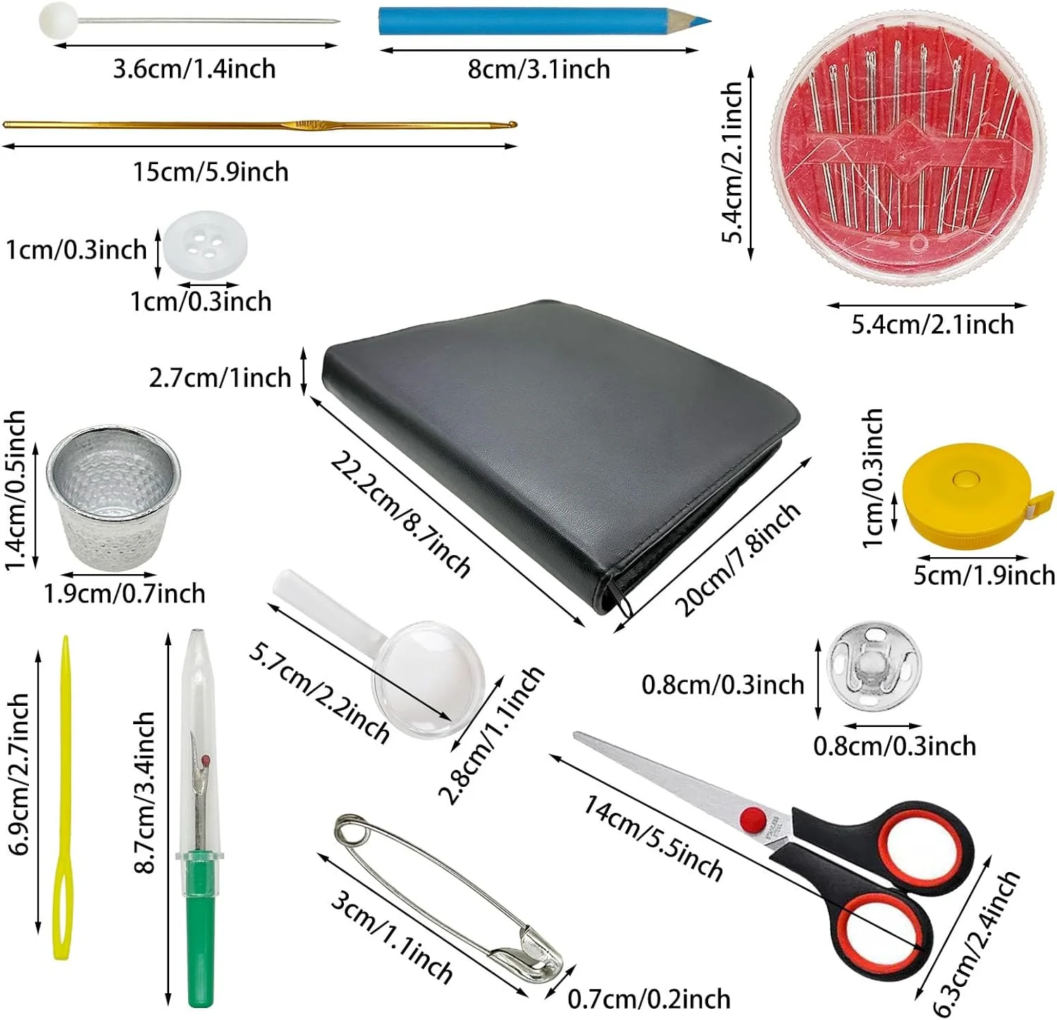 جعبه خیاطی مسافرتی JMZLLRX با 126 لوازم خیاطی، جعبه خیاطی تجهیزات اولیه با ماسوره نخ سوزن خیاطی قیچی انگشتانه متر نواری برای مسافران، بزرگسالان، کودکان، مبتدیان، DIY و جعبه خیاطی مسافرتی JMZLLRX با 126 لوازم خیاطی، جعبه خیاطی تجهیزات اولیه با ماسوره نخ سوزن خیاطی قیچی انگشتانه متر نواری برای مسافران، بزرگسالان، کودکان، مبتدیان، DIY و