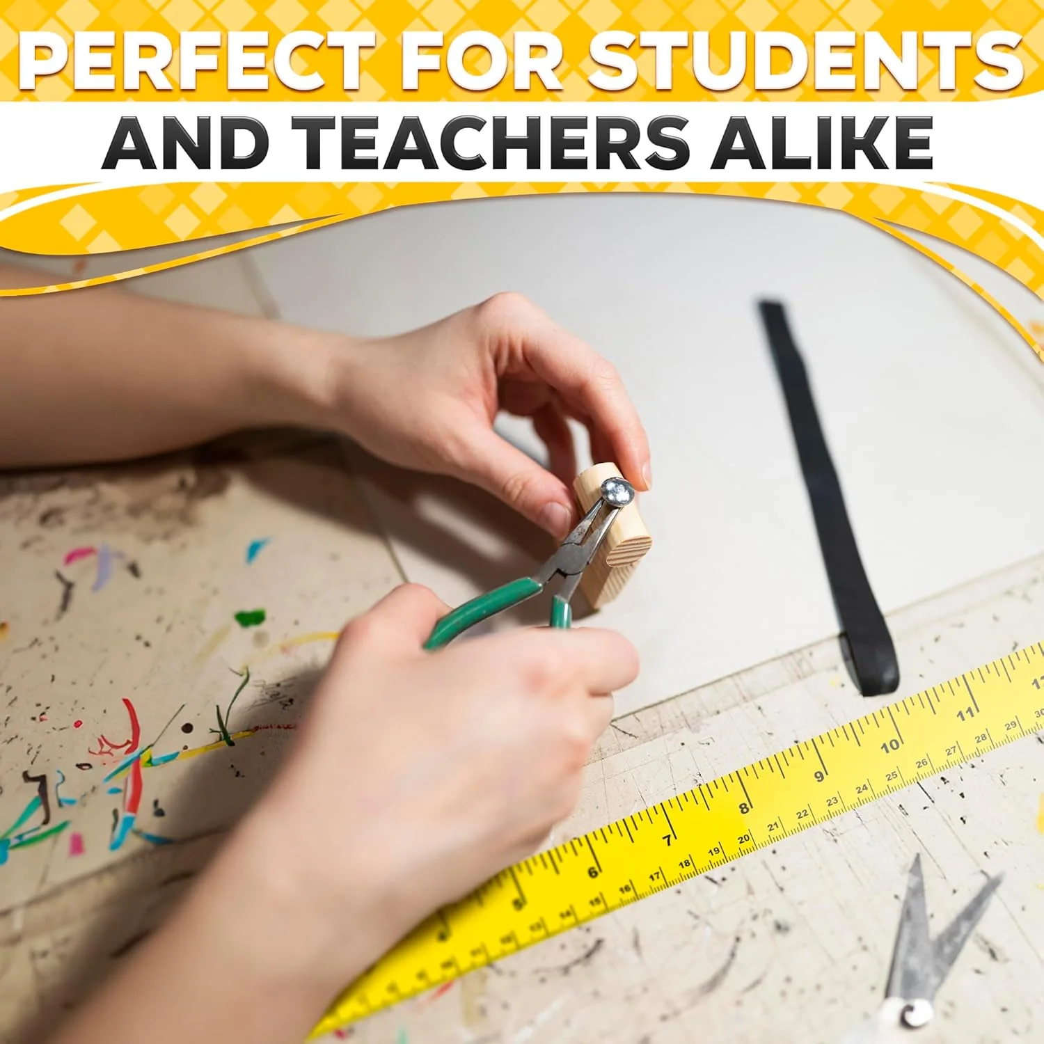 نوار اندازه گیری چسبی تکرار شونده 12 اینچی - 13.9 یارد، عرض 1 اینچ، متریک دوگانه، خواندن چپ به راست، نوار خط کش چسبی انعطاف پذیر و قوی برای DIY، صنایع دستی، نجاری و مجموعه ابزار خیاطی نوار اندازه گیری چسبی تکرار شونده 12 اینچی - 13.9 یارد، عرض 1 اینچ، متریک دوگانه، خواندن چپ به راست، نوار خط کش چسبی انعطاف پذیر و قوی برای DIY، صنایع دستی، نجاری و مجموعه ابزار خیاطی