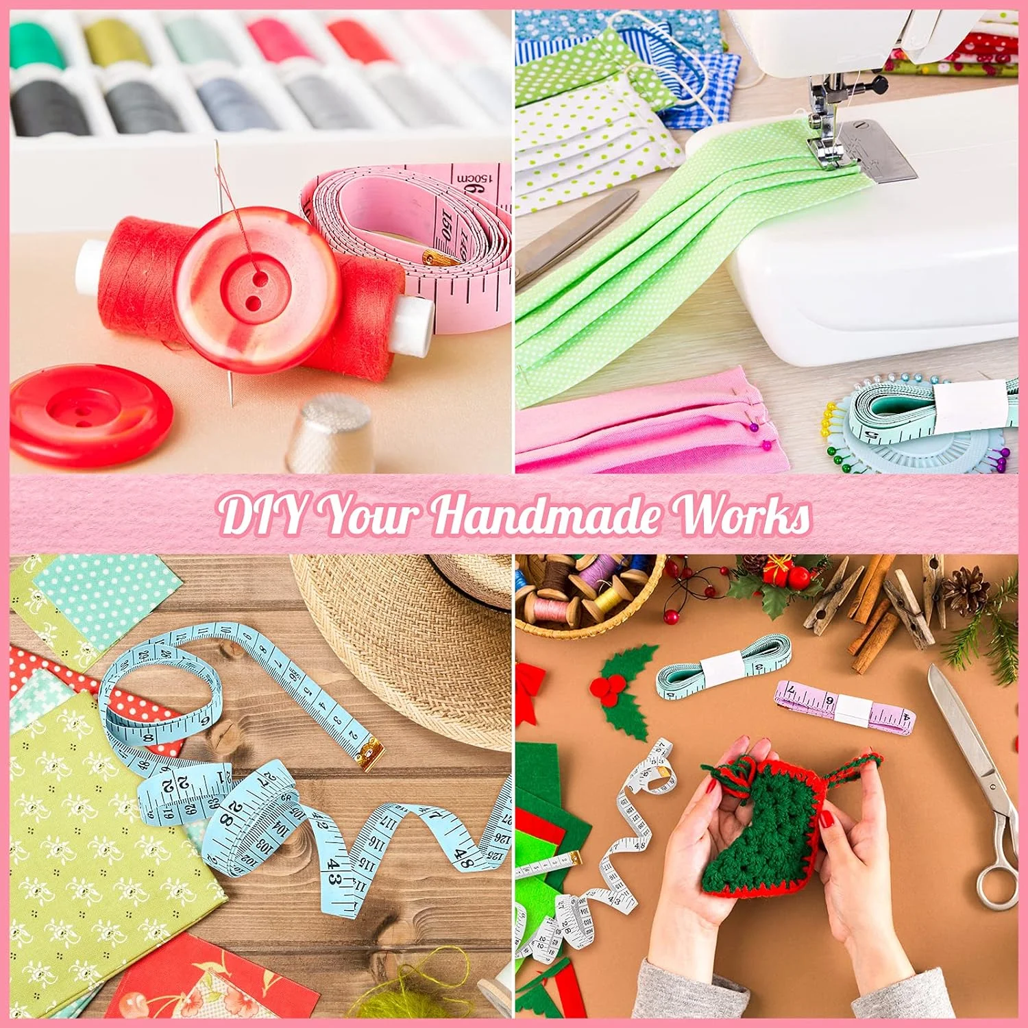 متر خیاطی iBayam، متر نرم برای اندازه گیری بدن، کاهش وزن، خیاطی پارچه، وینیل، لوازم صنایع دستی، متر 60 اینچی با مقیاس دوگانه، بسته 5 عددی، صورتی پاستلی، آبی، سبز، بنفش، سفید متر خیاطی iBayam، متر نرم برای اندازه گیری بدن، کاهش وزن، خیاطی پارچه، وینیل، لوازم صنایع دستی، متر 60 اینچی با مقیاس دوگانه، بسته 5 عددی، صورتی پاستلی، آبی، سبز، بنفش، سفید