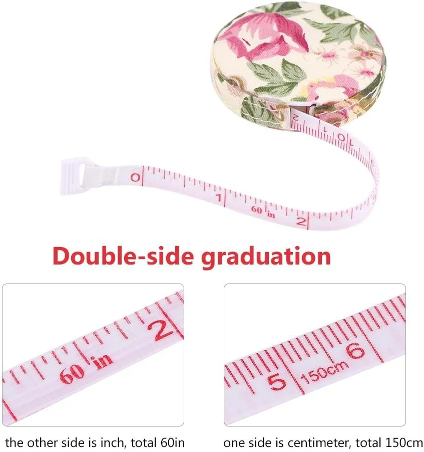 Hztyyier 1 عدد متر نواری برای بدن، متر نواری جمع شونده برای خیاطی پارچه و صنایع دستی، 150 سانتی متر / 60 اینچ (#2) Hztyyier 1 عدد متر نواری برای بدن، متر نواری جمع شونده برای خیاطی پارچه و صنایع دستی، 150 سانتی متر / 60 اینچ (#2)