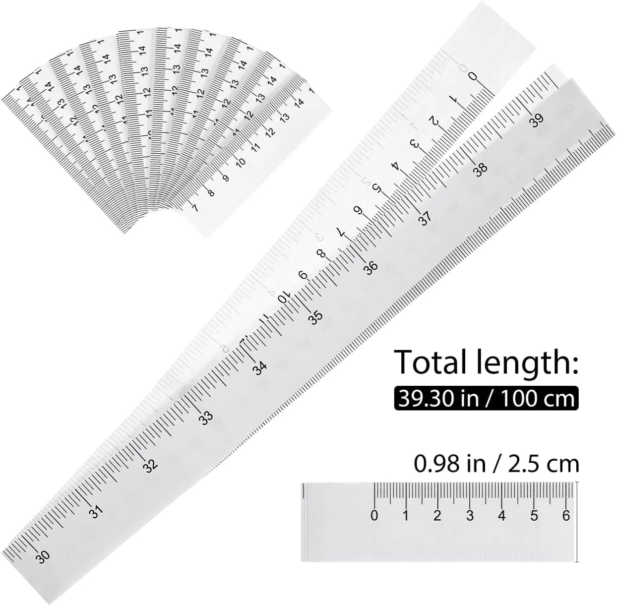 هوسوتیل بسته 100 عددی متر کاغذی 100 سانتی متری / 40 اینچی، متر نواری نرم سفید، متر خیاطی نرم دو طرفه، متر اندازه گیری بدن برای اندازه گیری های خانوادگی، دور سینه/کمر هوسوتیل بسته 100 عددی متر کاغذی 100 سانتی متری / 40 اینچی، متر نواری نرم سفید، متر خیاطی نرم دو طرفه، متر اندازه گیری بدن برای اندازه گیری های خانوادگی، دور سینه/کمر