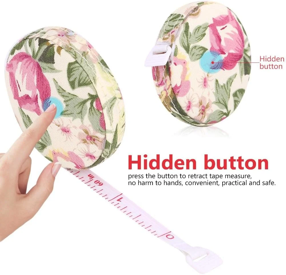 Hztyyier 1 عدد متر نواری برای بدن، متر نواری جمع شونده برای خیاطی پارچه و صنایع دستی، 150 سانتی متر / 60 اینچ (#2) Hztyyier 1 عدد متر نواری برای بدن، متر نواری جمع شونده برای خیاطی پارچه و صنایع دستی، 150 سانتی متر / 60 اینچ (#2)