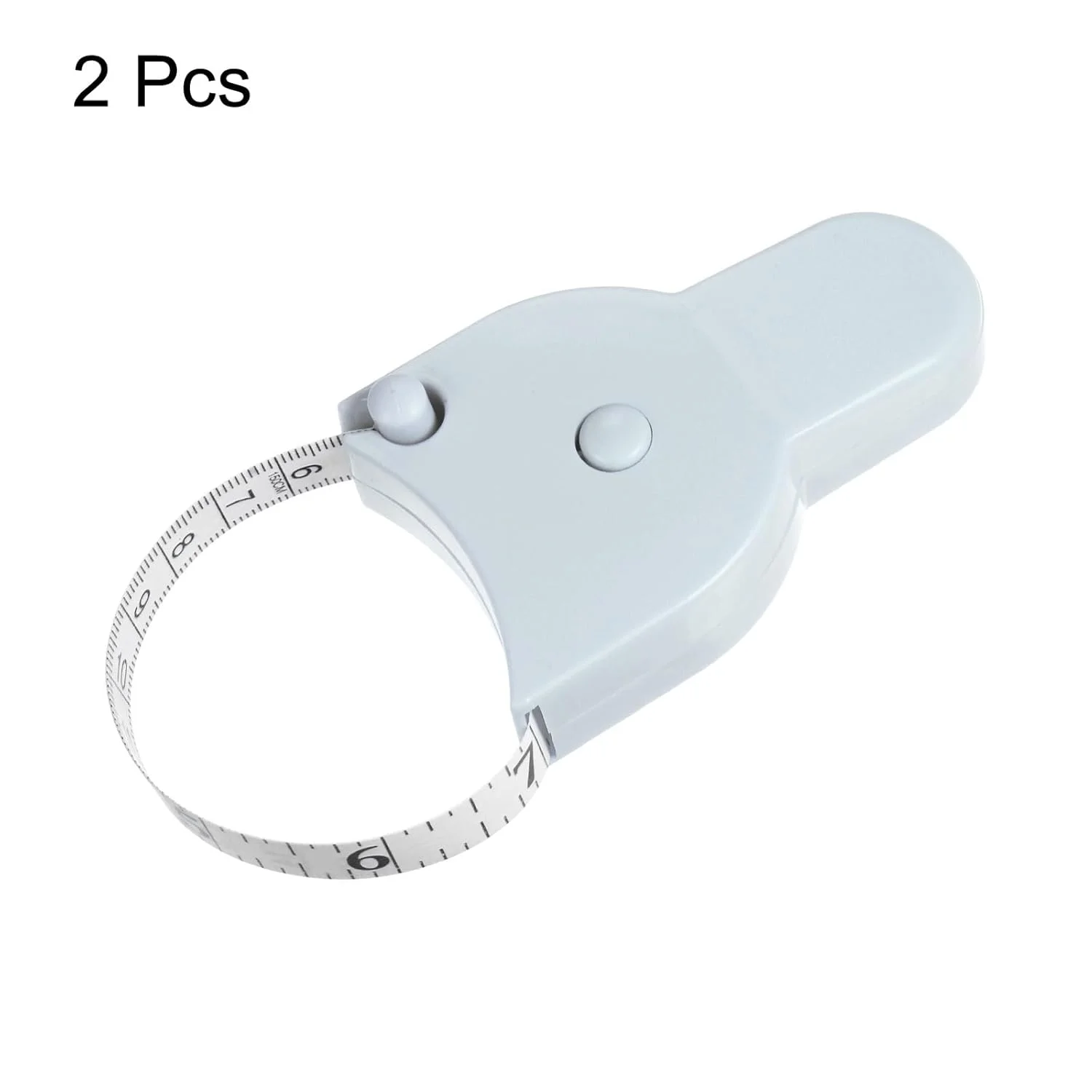 نوار اندازه گیری بدن HARFINGTON، 2 عددی، 60 اینچ / 150 سانتی متر، نوار اندازه گیری تلسکوپی اتوماتیک، نوار اندازه گیری جمع شونده با پین قفل و دکمه فشاری برای اندازه گیری بدن، خیاطی، پارچه، لباس، آبی