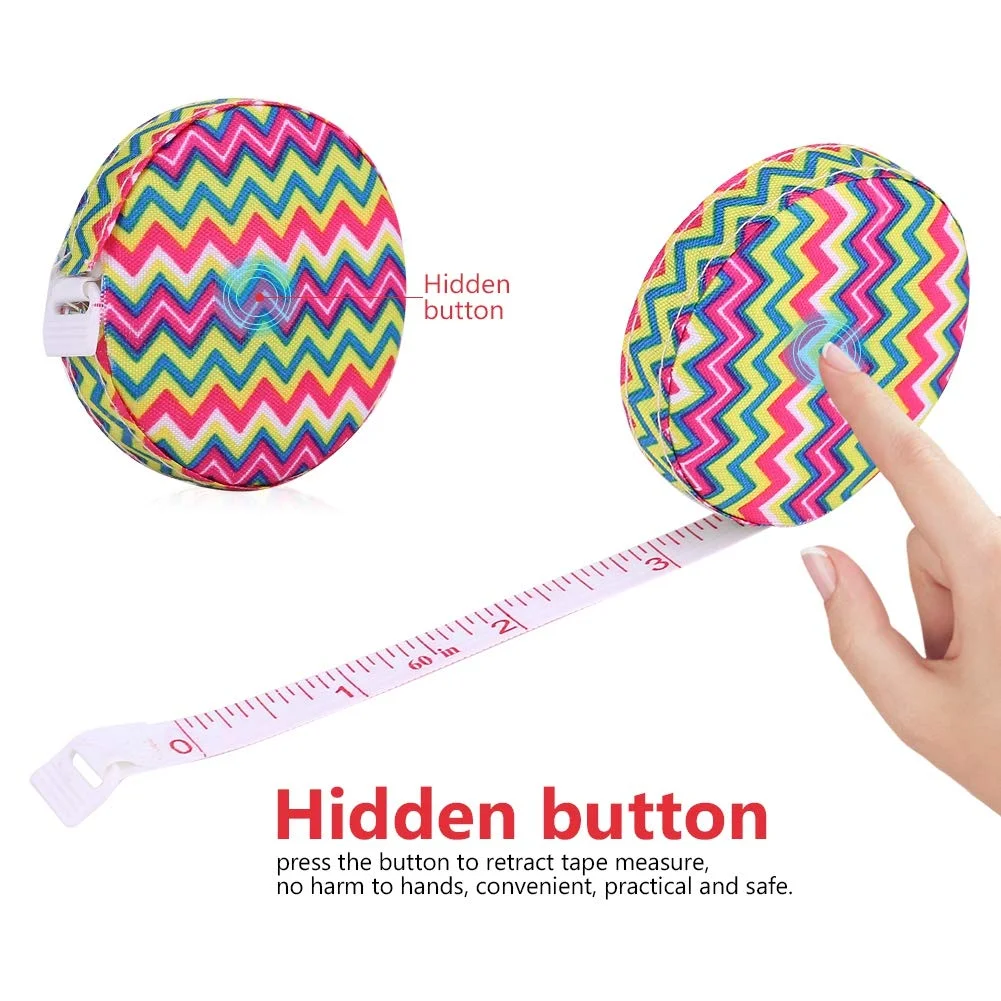 متر خیاطی هیلیتند 5.2 سانتی متر / 2 اینچ، متر دقیق برای رژیم غذایی، اندازه گیری بدن، تناسب اندام، خیاطی، دوخت، پارچه (صورتی موج دار) متر خیاطی هیلیتند 5.2 سانتی متر / 2 اینچ، متر دقیق برای رژیم غذایی، اندازه گیری بدن، تناسب اندام، خیاطی، دوخت، پارچه (صورتی موج دار)