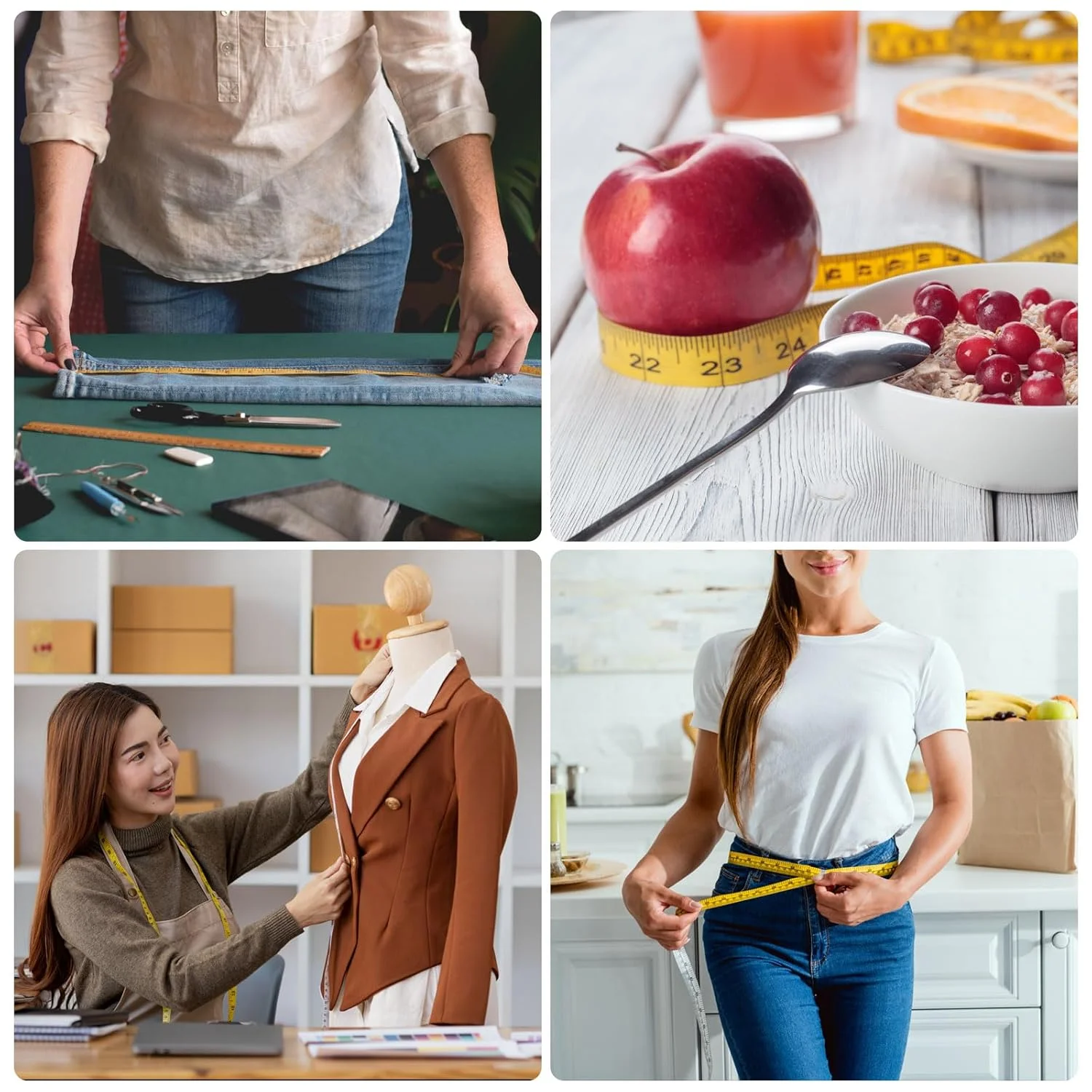 متر خیاطی نرم هرفینگتون، 200 سانتیمتر/79 اینچ، دو مقیاسی، انعطافپذیر، مناسب برای اندازهگیری بدن و لباس متر خیاطی نرم هرفینگتون، 200 سانتیمتر/79 اینچ، دو مقیاسی، انعطافپذیر، مناسب برای اندازهگیری بدن و لباس