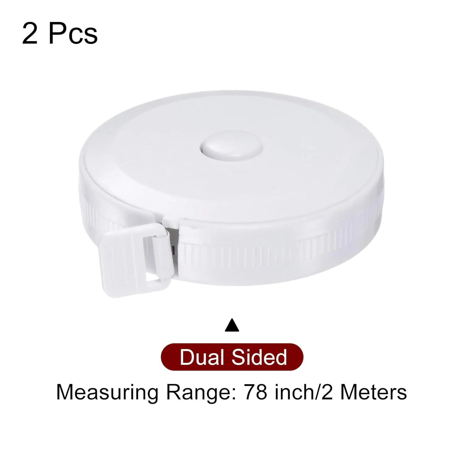 نوار اندازه گیری 2 عددی هارفینگتون 2 متری/78 اینچی گرد جمع شونده خیاطی، سایز جیبی برای اندازه گیری بدن، پارچه، خیاطی و صنایع دستی، سفید نوار اندازه گیری 2 عددی هارفینگتون 2 متری/78 اینچی گرد جمع شونده خیاطی، سایز جیبی برای اندازه گیری بدن، پارچه، خیاطی و صنایع دستی، سفید