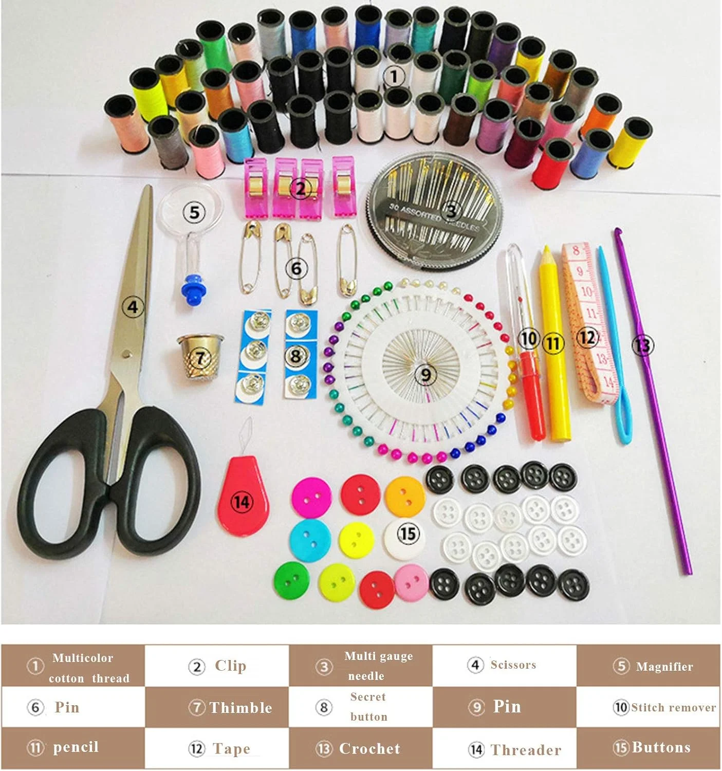 جعبه خیاطی GZDZHP، 172 تکه جعبه خیاطی بزرگ و کاربردی به همراه بشکاف، قیچی نخ، متر نواری، مناسب برای منزل و مسافرت جعبه خیاطی GZDZHP، 172 تکه جعبه خیاطی بزرگ و کاربردی به همراه بشکاف، قیچی نخ، متر نواری، مناسب برای منزل و مسافرت