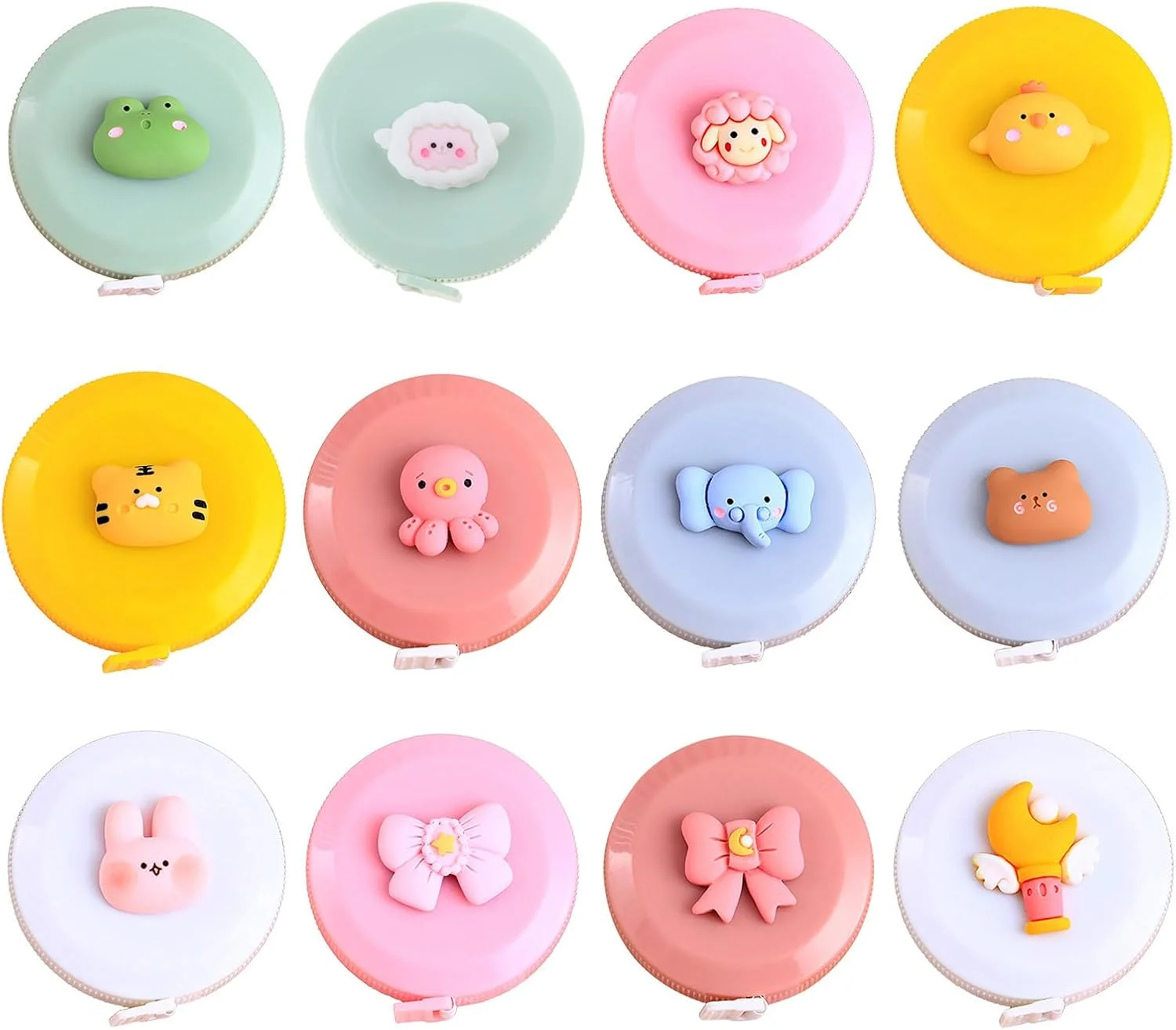 متر خیاطی Happyaer برای کودکان، متر نواری کارتونی جمع شونده 1.5 متری، متر مینی نرم و زیبا برای خیاطان، خیاطی، کاردستی و پارچه متر خیاطی Happyaer برای کودکان، متر نواری کارتونی جمع شونده 1.5 متری، متر مینی نرم و زیبا برای خیاطان، خیاطی، کاردستی و پارچه