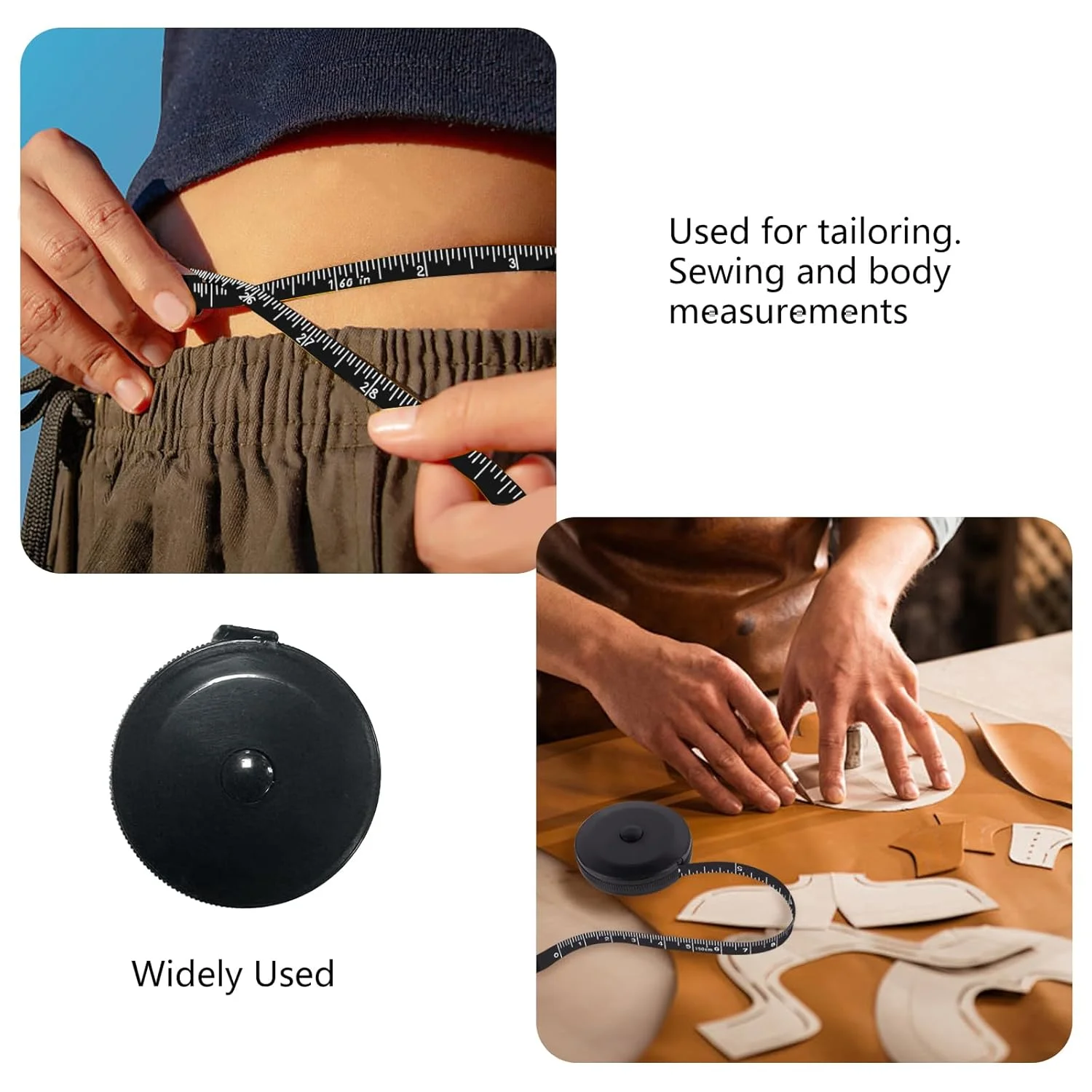 متر خیاطی جمع شونده GDMINLO مدل F050، دو طرفه، 1.5 متری/60 اینچی، مشکی، قفل دکمه ای، بسته 3 عددی متر خیاطی جمع شونده GDMINLO مدل F050، دو طرفه، 1.5 متری/60 اینچی، مشکی، قفل دکمه ای، بسته 3 عددی