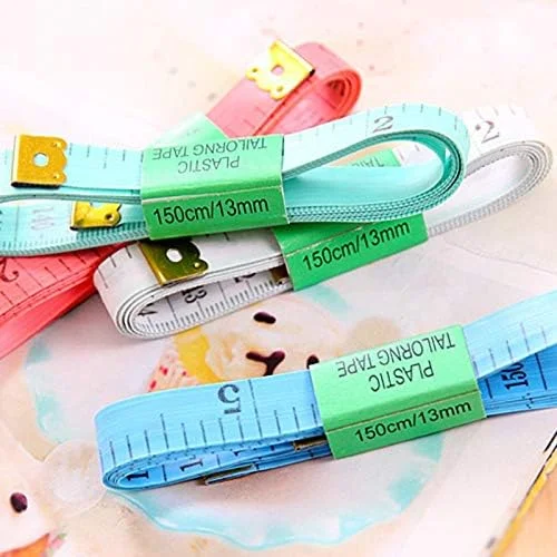 Gaodpz خط کش خیاطی نرم 60 اینچی/150 سانتی متری، متر کوچک خیاطی، نوار اندازه گیری بدن، نوار اندازه گیری خیاطی، رنگ تصادفی (رنگ: A) Gaodpz خط کش خیاطی نرم 60 اینچی/150 سانتی متری، متر کوچک خیاطی، نوار اندازه گیری بدن، نوار اندازه گیری خیاطی، رنگ تصادفی (رنگ: A)