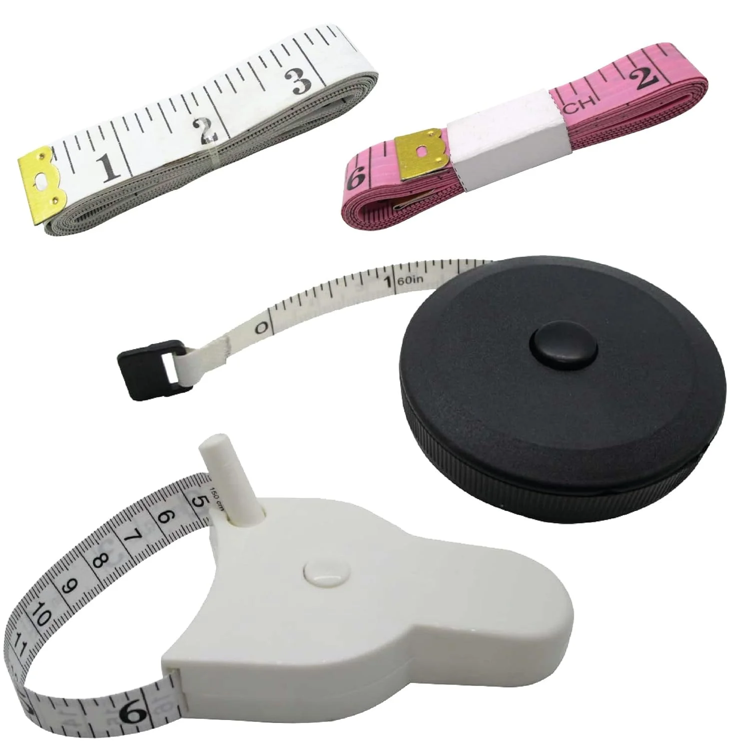 متر خیاطی گجتایم آمریکا (بسته 4 عددی) - جمع شونده، متریک چند منظوره دو طرفه - 3 عدد 60 اینچی، 1 عدد 120 اینچی متر خیاطی گجتایم آمریکا (بسته 4 عددی) - جمع شونده، متریک چند منظوره دو طرفه - 3 عدد 60 اینچی، 1 عدد 120 اینچی