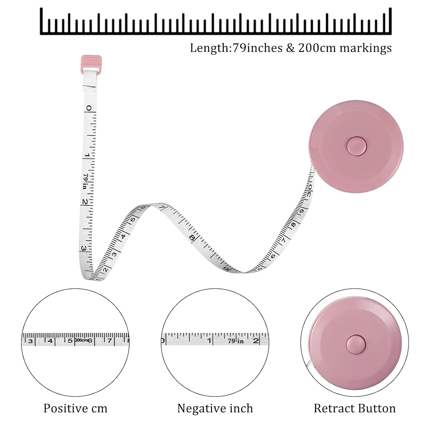 متر خیاطی فویامپ 3 عددی 200 سانتی متری / 79 اینچی، متر خیاطی جمع شونده برای اندازه گیری طول، سینه، کمر متر خیاطی فویامپ 3 عددی 200 سانتی متری / 79 اینچی، متر خیاطی جمع شونده برای اندازه گیری طول، سینه، کمر