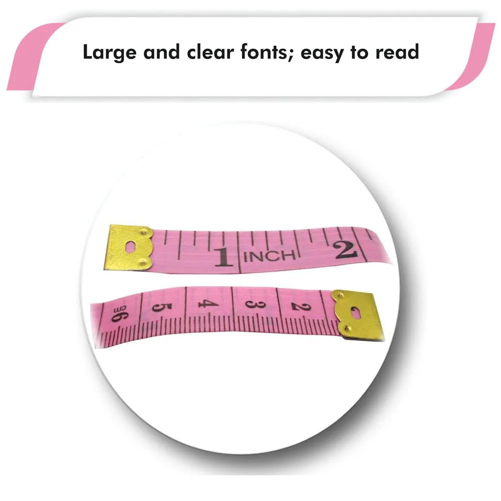 متر خیاطی گجتایم آمریکا - متر اندازه گیری بدن و پارچه برای خیاطی، خیاط، پارچه، کمر، کاردستی، تناسب اندام، متر دو طرفه چند منظوره - 60 اینچ - صورتی روشن - بسته 1 عددی متر خیاطی گجتایم آمریکا - متر اندازه گیری بدن و پارچه برای خیاطی، خیاط، پارچه، کمر، کاردستی، تناسب اندام، متر دو طرفه چند منظوره - 60 اینچ - صورتی روشن - بسته 1 عددی