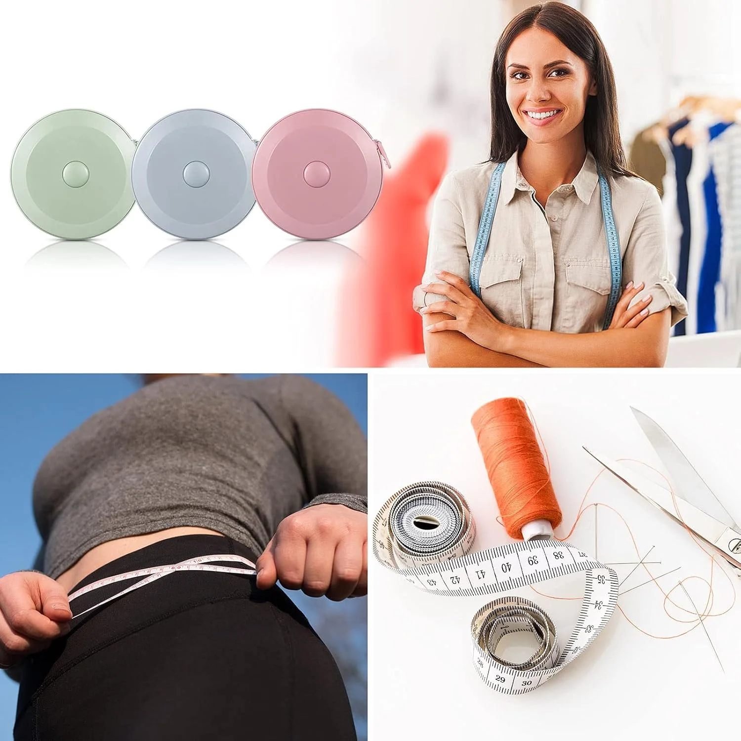 متر خیاطی فویامپ 3 عددی 200 سانتی متری / 79 اینچی، متر خیاطی جمع شونده برای اندازه گیری طول، سینه، کمر متر خیاطی فویامپ 3 عددی 200 سانتی متری / 79 اینچی، متر خیاطی جمع شونده برای اندازه گیری طول، سینه، کمر