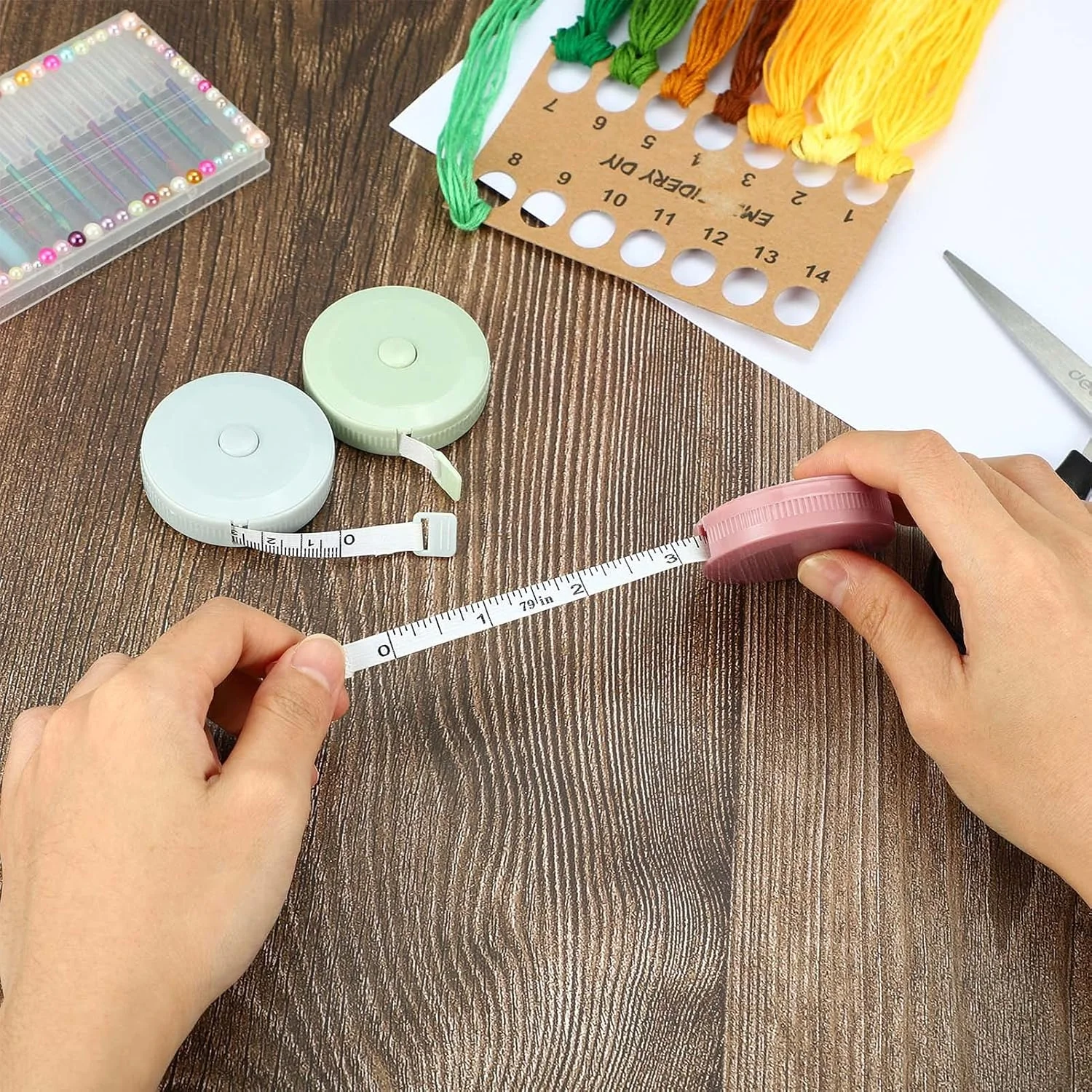 متر خیاطی فویامپ 3 عددی 200 سانتی متری / 79 اینچی، متر خیاطی جمع شونده برای اندازه گیری طول، سینه، کمر متر خیاطی فویامپ 3 عددی 200 سانتی متری / 79 اینچی، متر خیاطی جمع شونده برای اندازه گیری طول، سینه، کمر