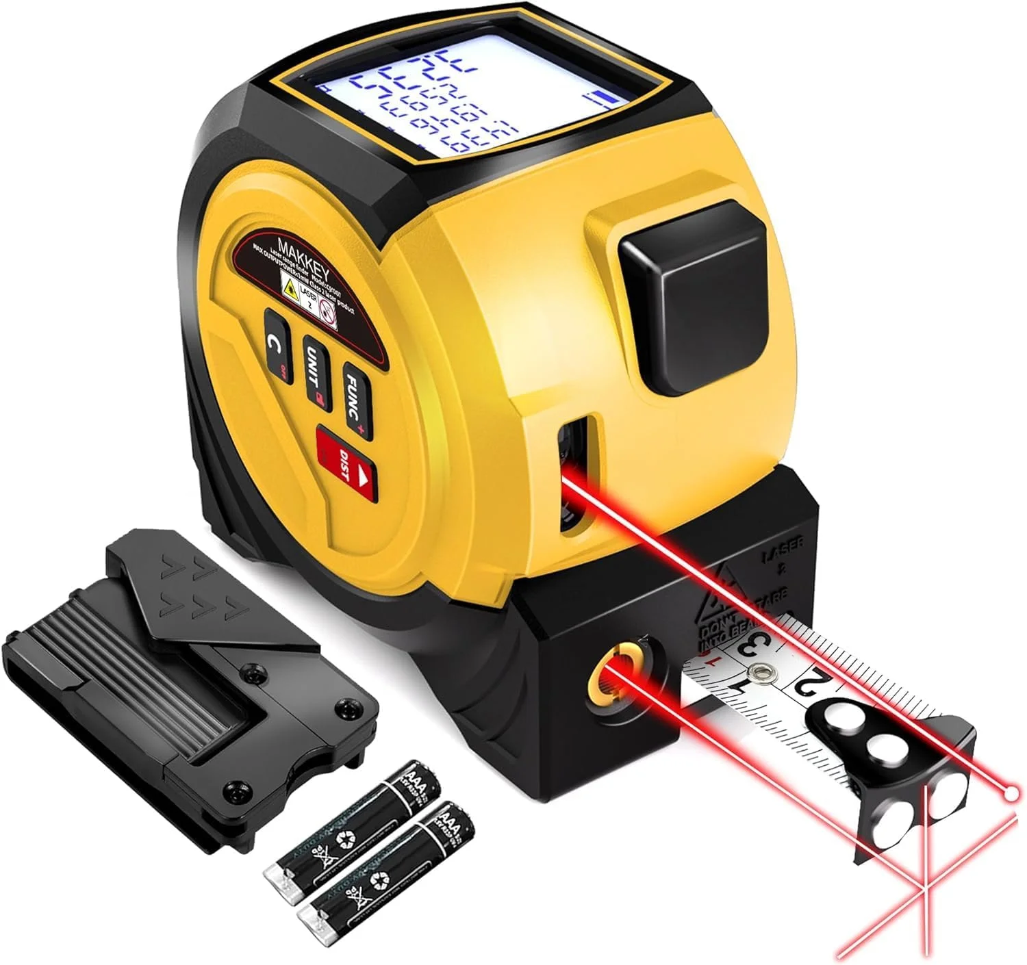 متر لیزری FC22، 3 در 1، فاصله یاب لیزری، متر نواری 60 متری و نوار 5 متری برای فیثاغورث، مساحت، حجم، تبدیل چند واحدی (فوت/فوت+اینچ/اینچ) متر لیزری FC22، 3 در 1، فاصله یاب لیزری، متر نواری 60 متری و نوار 5 متری برای فیثاغورث، مساحت، حجم، تبدیل چند واحدی (فوت/فوت+اینچ/اینچ)