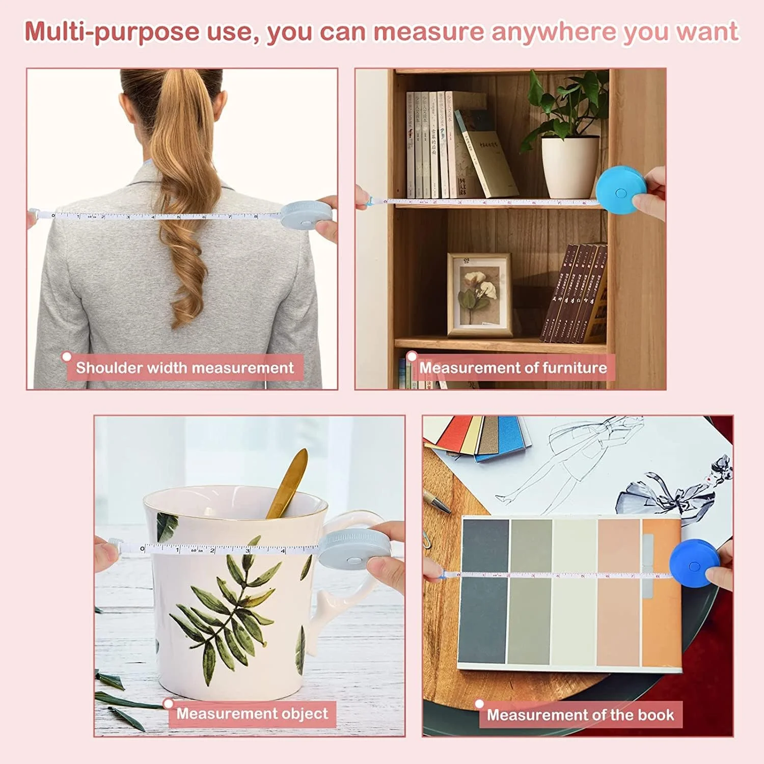 متر خیاطی 96 عددی FF Sgdfc، متر نواری نرم جمع شونده 150 سانتی متری/60 اینچی، برای اندازه گیری بدن، خیاطی، پارچه، اندازه گیری های صنایع دستی خانگی (12 رنگ) متر خیاطی 96 عددی FF Sgdfc، متر نواری نرم جمع شونده 150 سانتی متری/60 اینچی، برای اندازه گیری بدن، خیاطی، پارچه، اندازه گیری های صنایع دستی خانگی (12 رنگ)