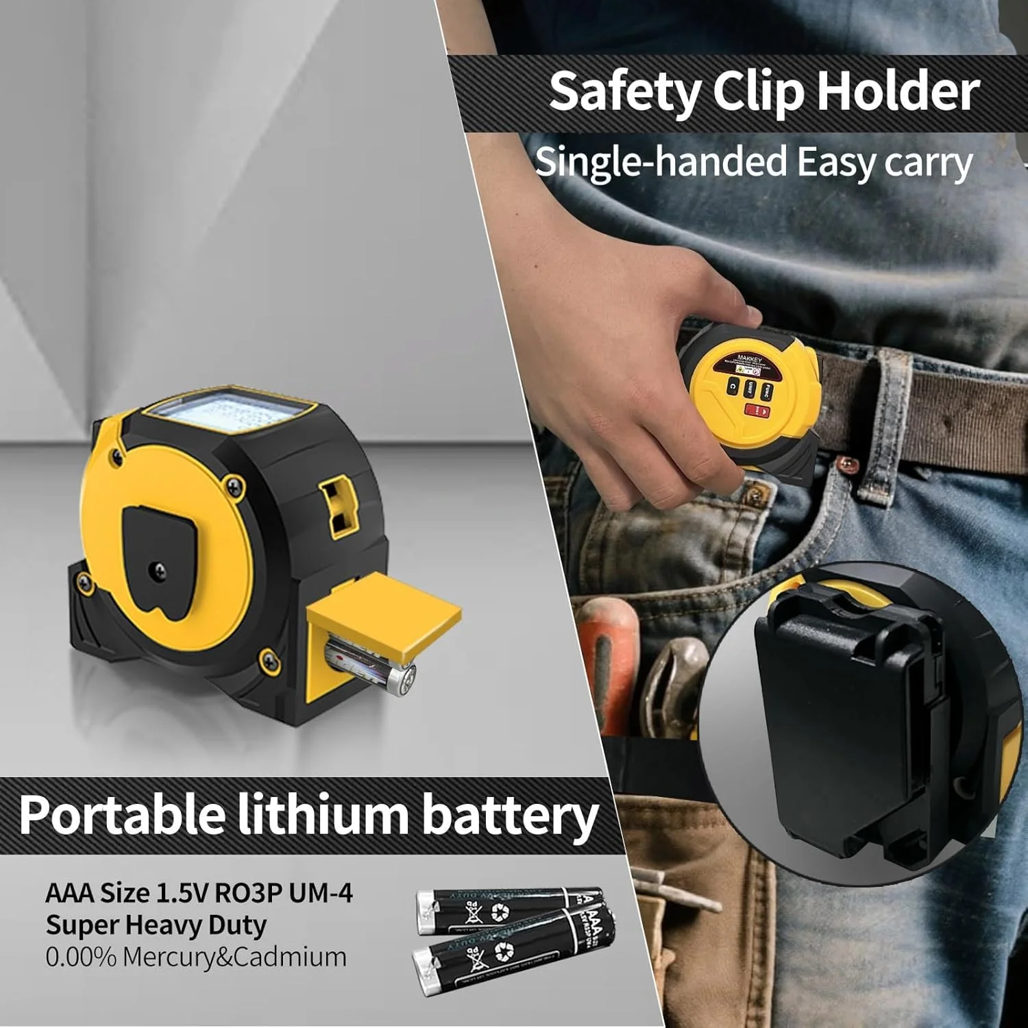 متر لیزری FC22، 3 در 1، فاصله یاب لیزری، متر نواری 60 متری و نوار 5 متری برای فیثاغورث، مساحت، حجم، تبدیل چند واحدی (فوت/فوت+اینچ/اینچ) متر لیزری FC22، 3 در 1، فاصله یاب لیزری، متر نواری 60 متری و نوار 5 متری برای فیثاغورث، مساحت، حجم، تبدیل چند واحدی (فوت/فوت+اینچ/اینچ)