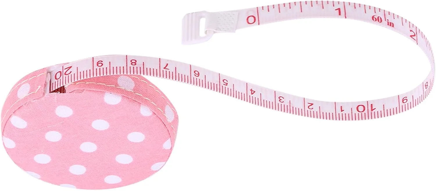 فافهیسی یک عدد متر نواری 150 سانتی متر / 60 اینچ، متر اندازه گیری تناسب اندام بدن (شماره 4 پایه گل رز نقطه سفید) فافهیسی یک عدد متر نواری 150 سانتی متر / 60 اینچ، متر اندازه گیری تناسب اندام بدن (شماره 4 پایه گل رز نقطه سفید)