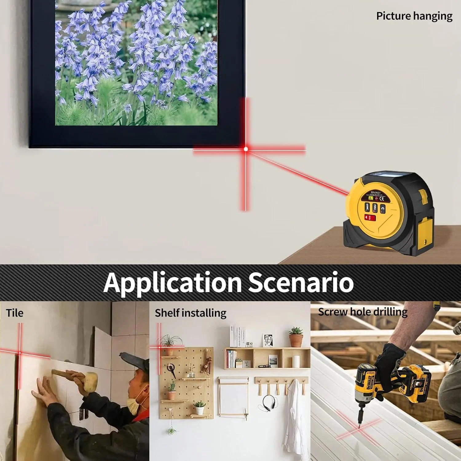 متر لیزری FC22، 3 در 1، فاصله یاب لیزری، متر نواری 60 متری و نوار 5 متری برای فیثاغورث، مساحت، حجم، تبدیل چند واحدی (فوت/فوت+اینچ/اینچ) متر لیزری FC22، 3 در 1، فاصله یاب لیزری، متر نواری 60 متری و نوار 5 متری برای فیثاغورث، مساحت، حجم، تبدیل چند واحدی (فوت/فوت+اینچ/اینچ)